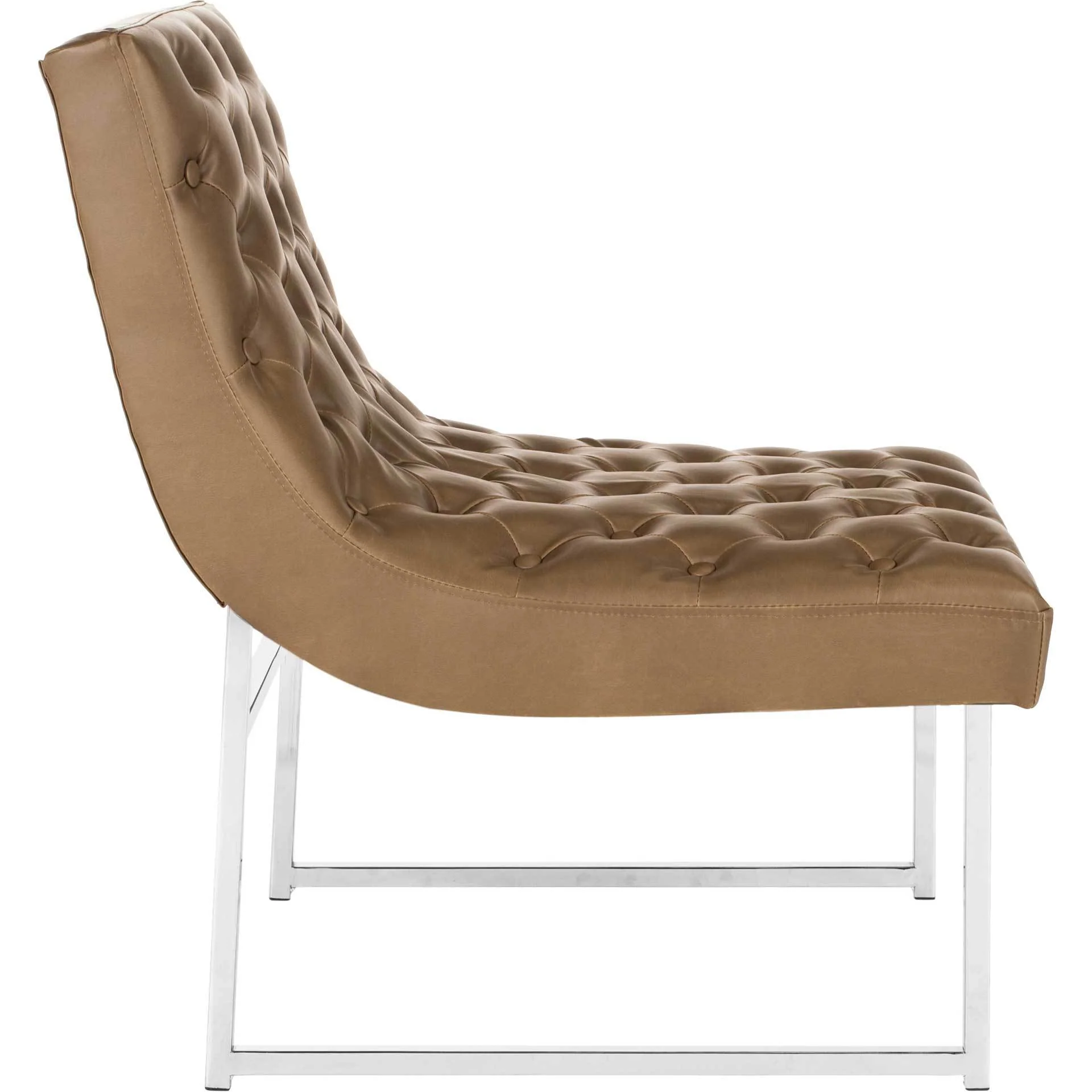 Hana Leather Tufted Accent Chair Antique Taupe - Image 3