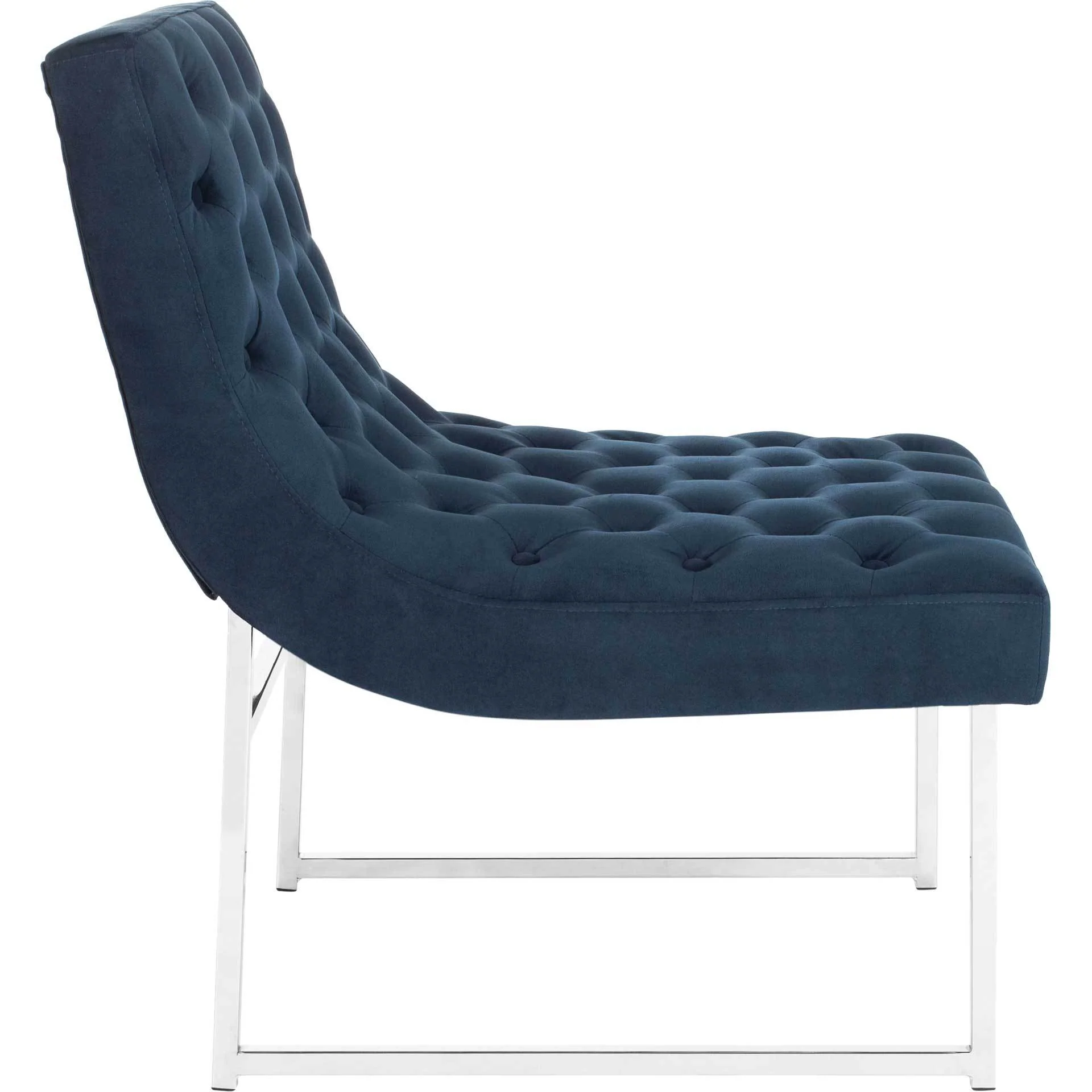 Hana Velvet Tufted Accent Chair Navy - Image 3