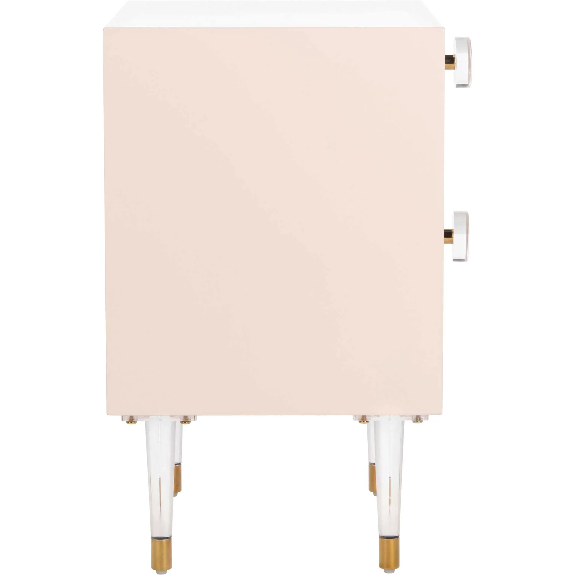 Hannity 2 Drawer Nightstand Light Pink/Gold - Image 3