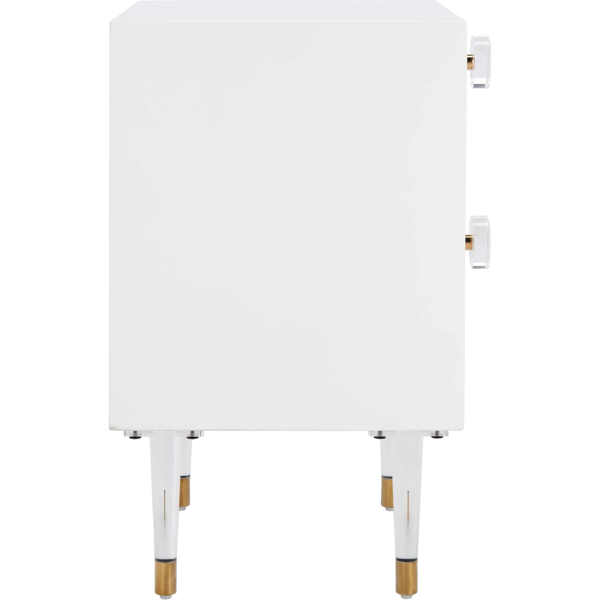 Hannity 2 Drawer Nightstand White/Gold - Image 3