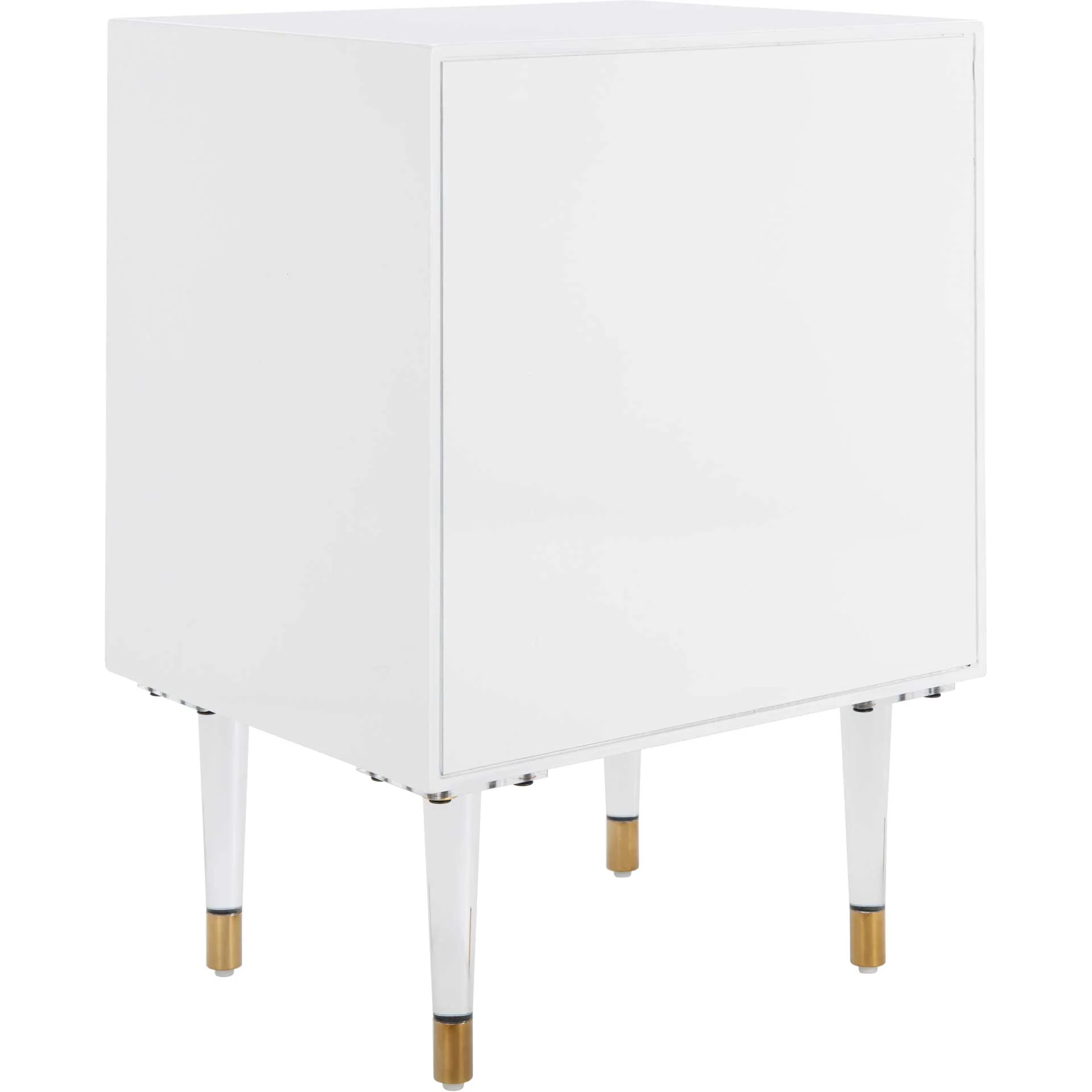 Hannity 2 Drawer Nightstand White/Gold - Image 4