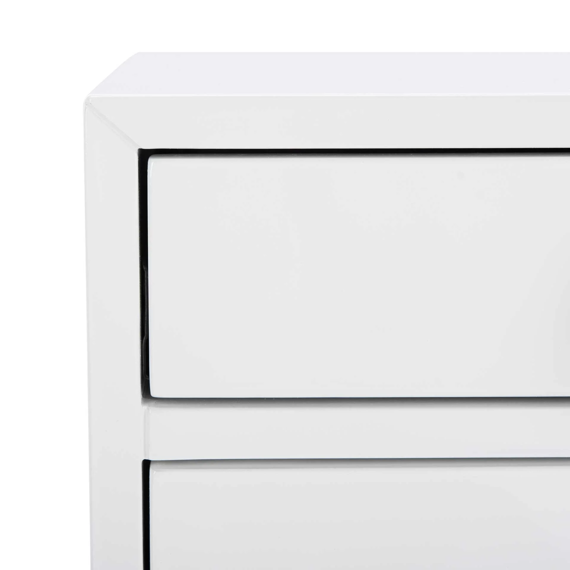 Hannity 2 Drawer Nightstand White/Gold - Image 5