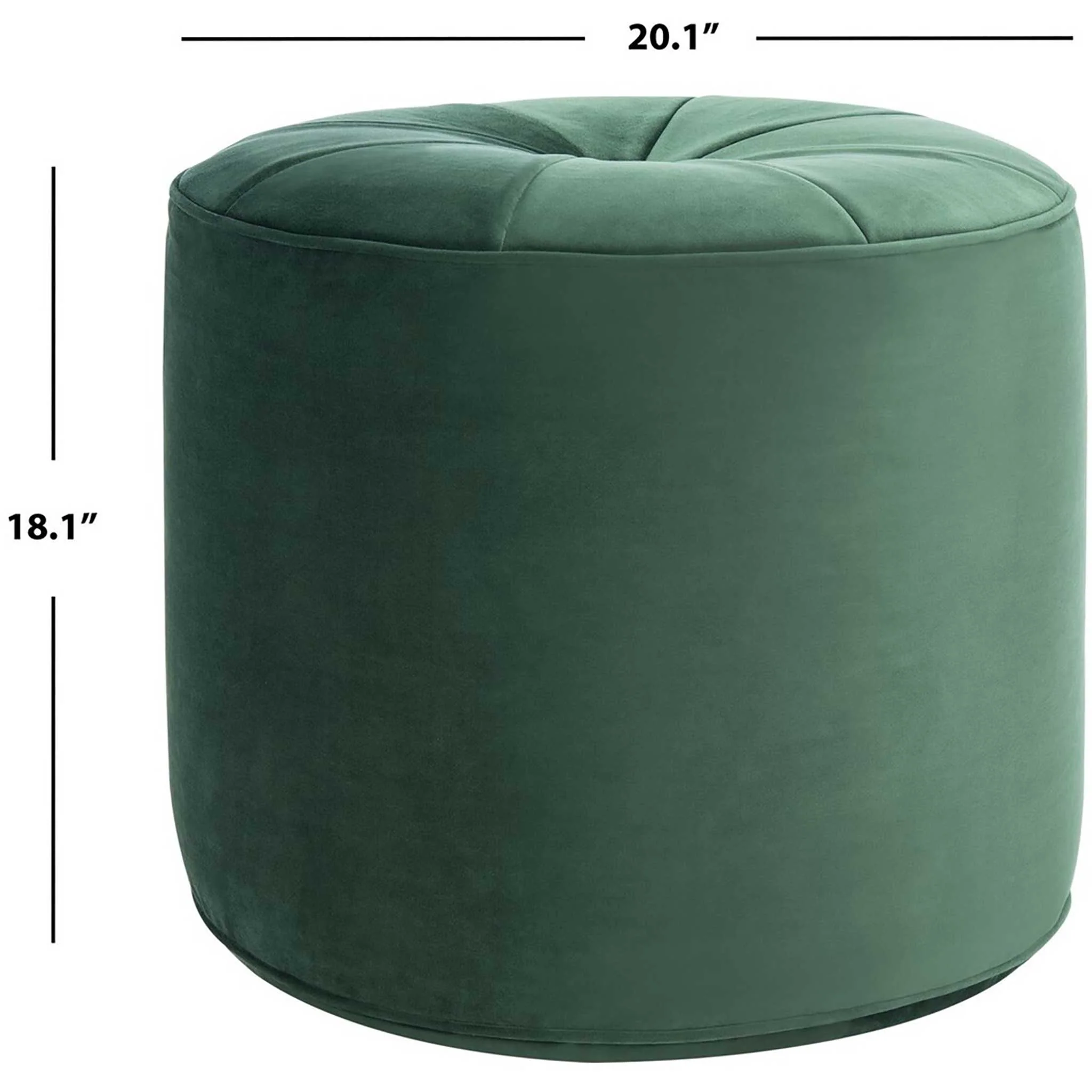 Hanton Cylinder Ottoman Emerald - Image 3