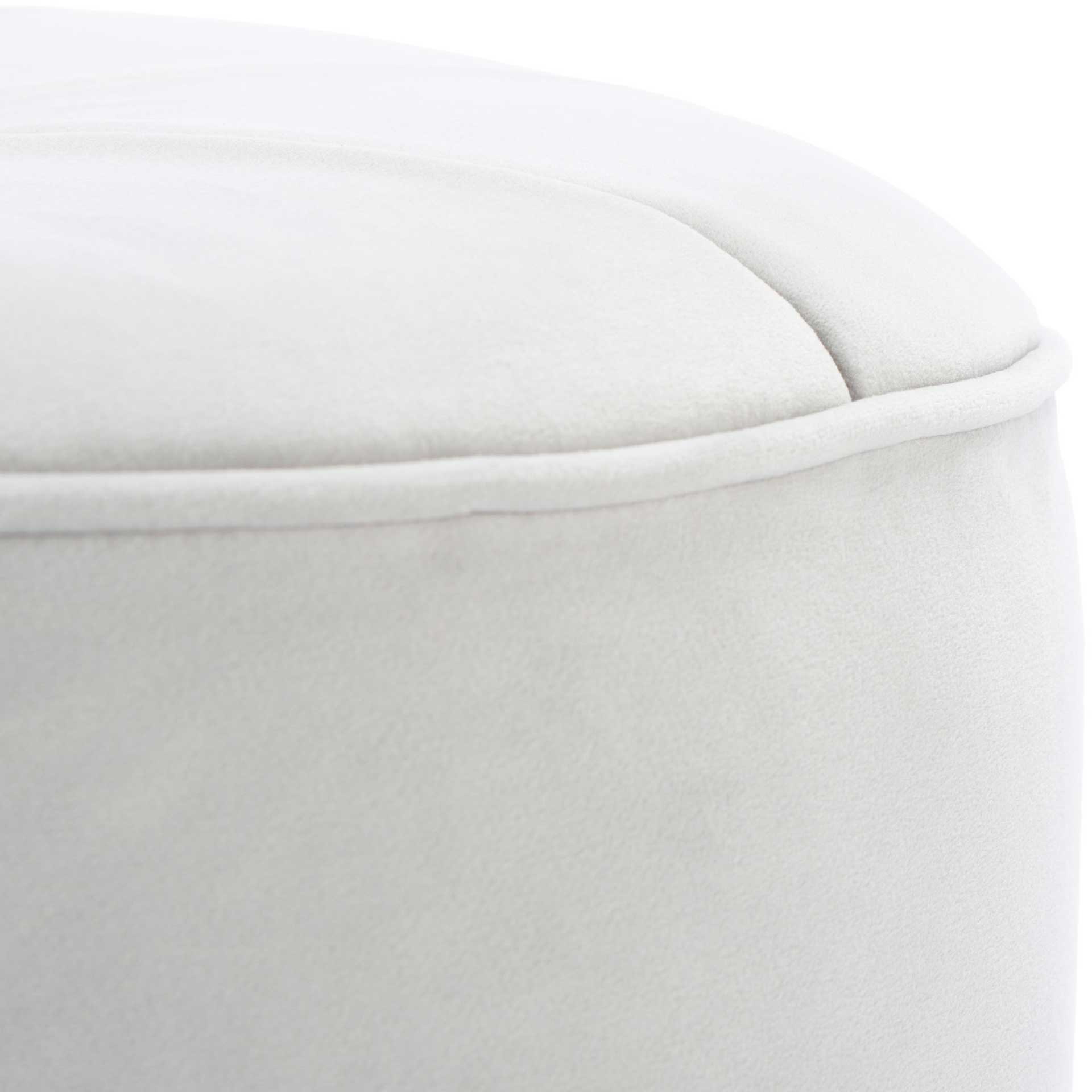 Hanton Cylinder Ottoman Light Gray - Image 2