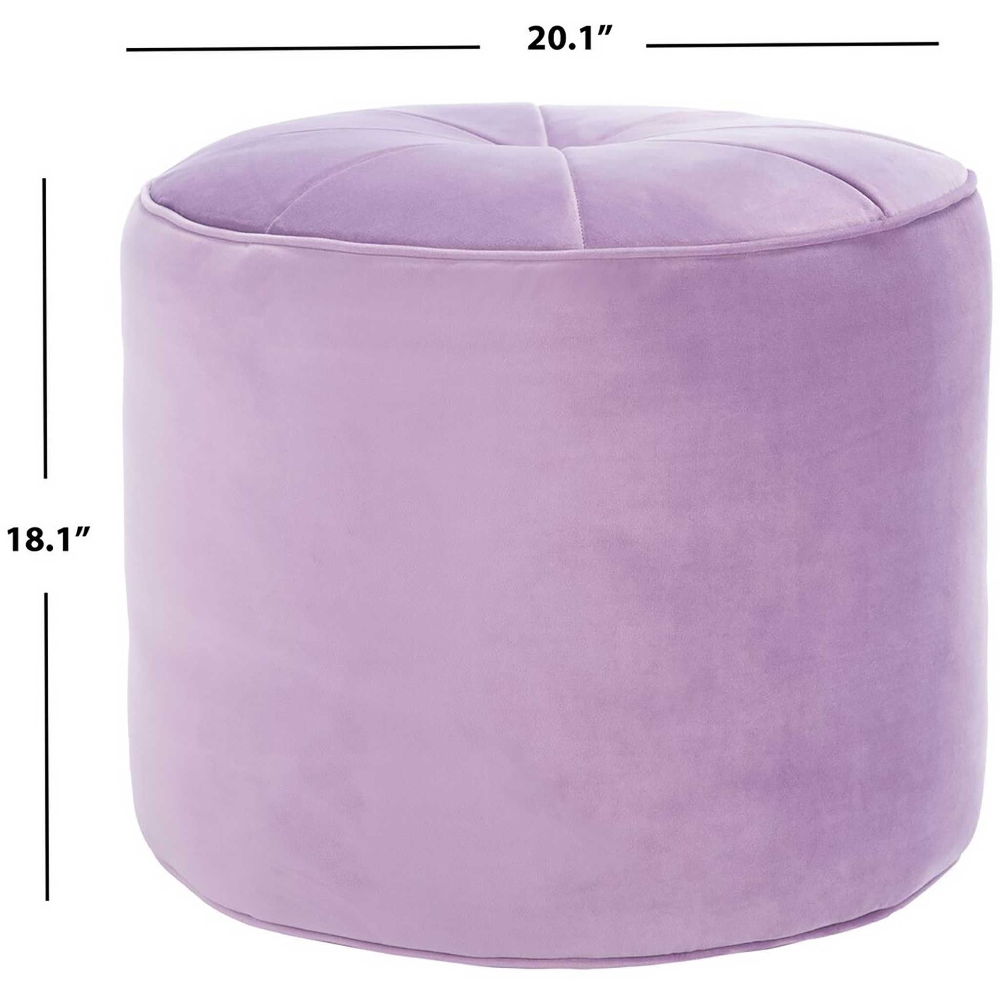 Hanton Cylinder Ottoman Lilac - Image 3