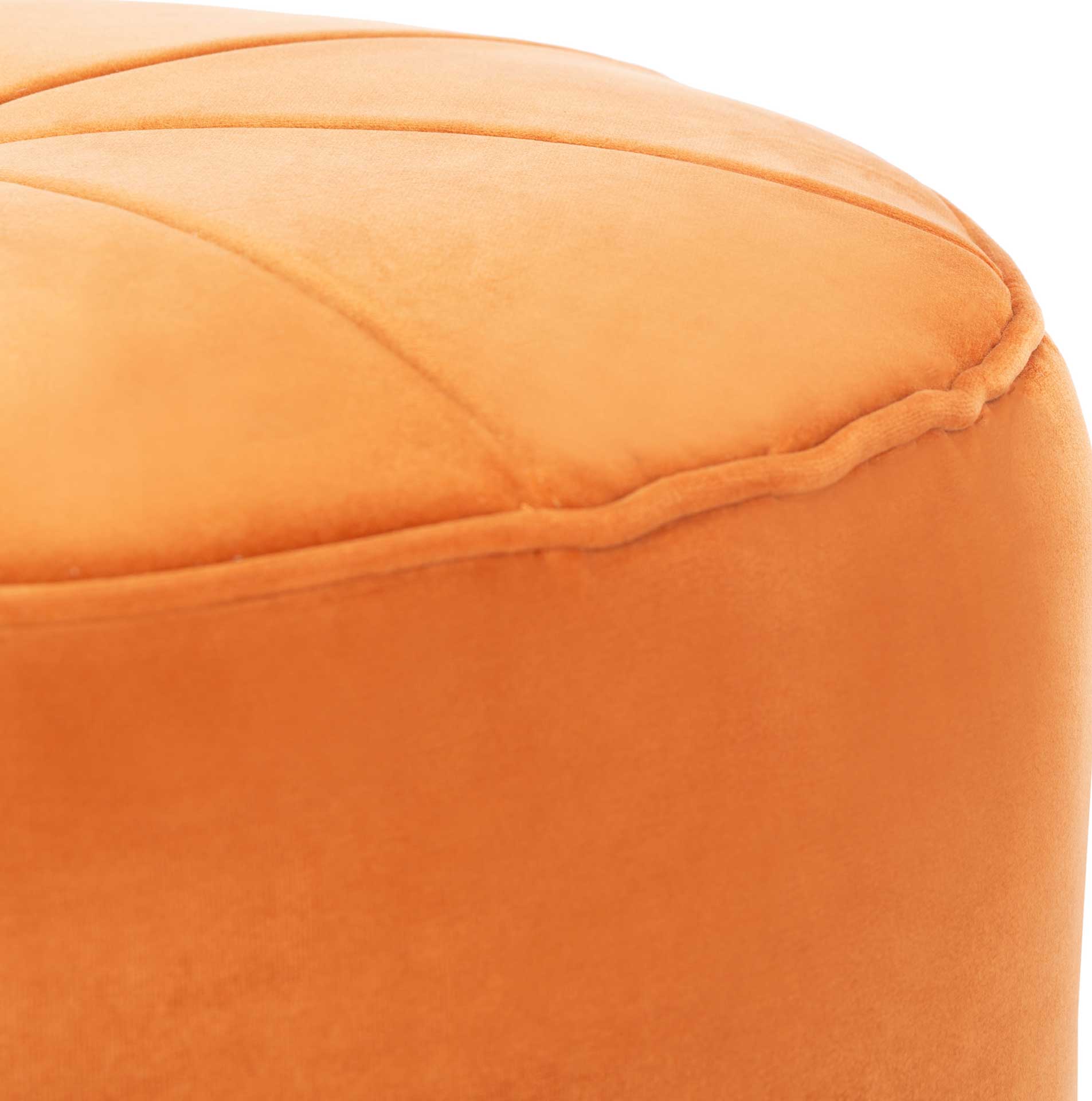 Hanton Cylinder Ottoman Orange - Image 2