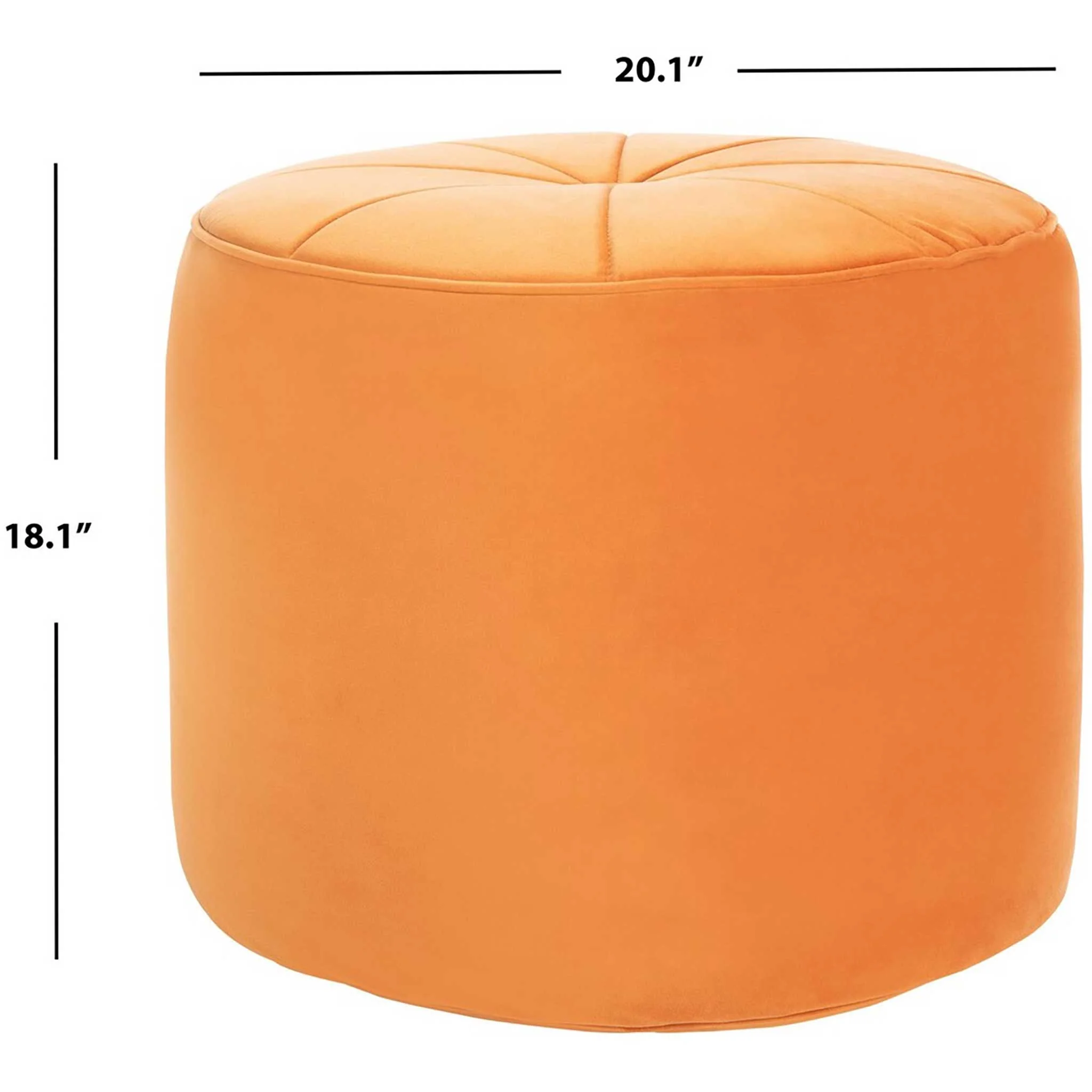 Hanton Cylinder Ottoman Orange - Image 3