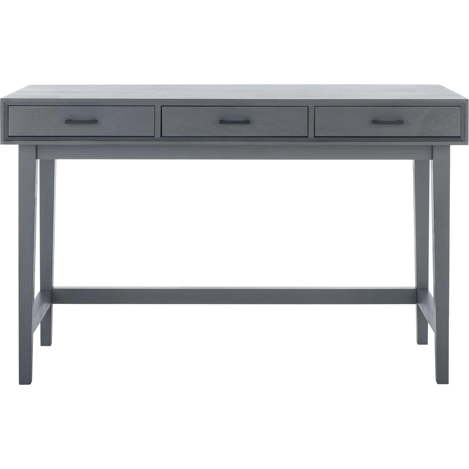Harkin 3 Drawer Desk Distressed Gray - Image 2