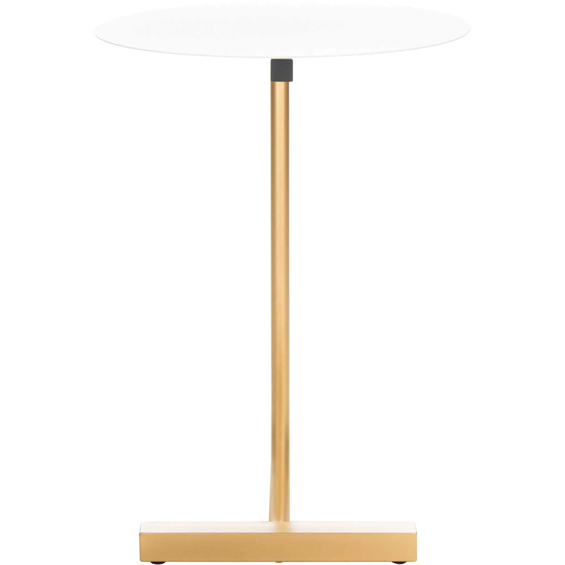Harlyn Round Side Table White/Gold - Image 2