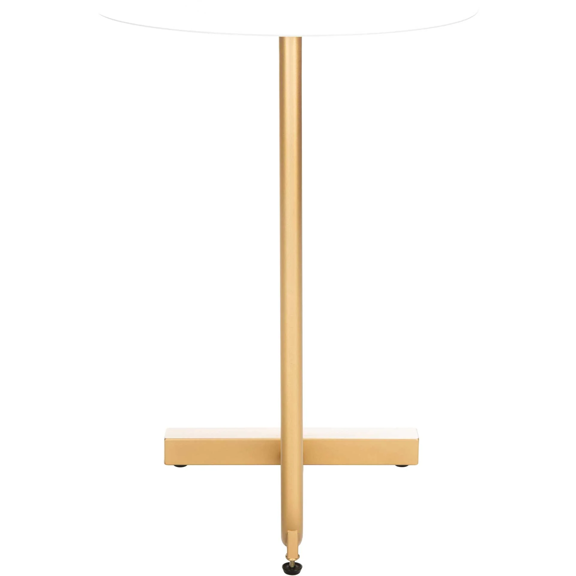 Harlyn Round Side Table White/Gold - Image 3
