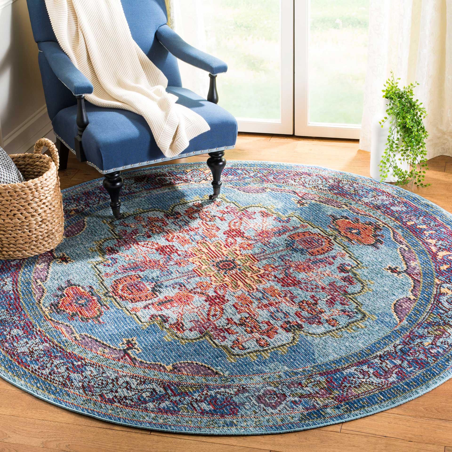 Harmony Blue/Purple Round Rug - Image 3