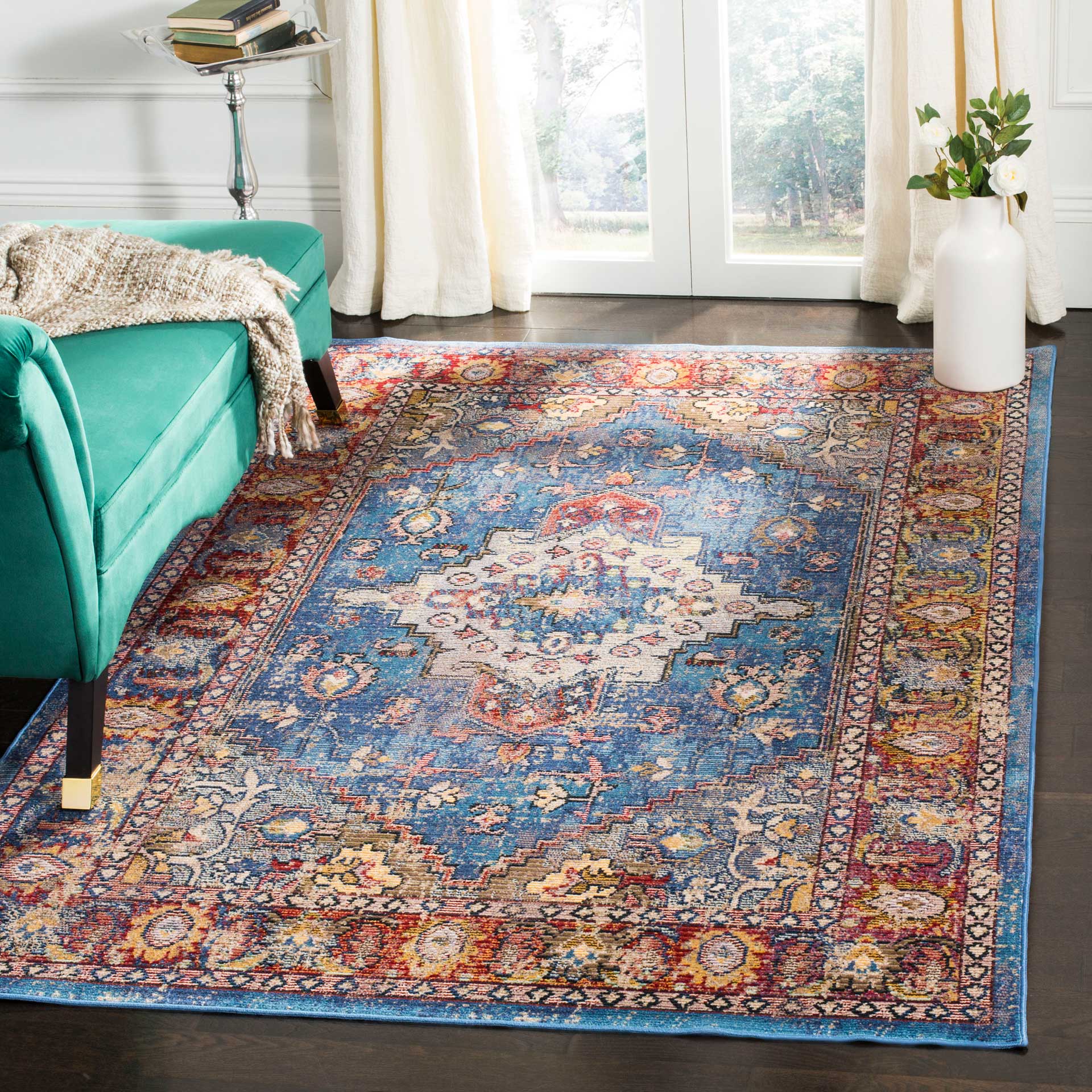 Harmony Blue/Rose Area Rug - Image 5