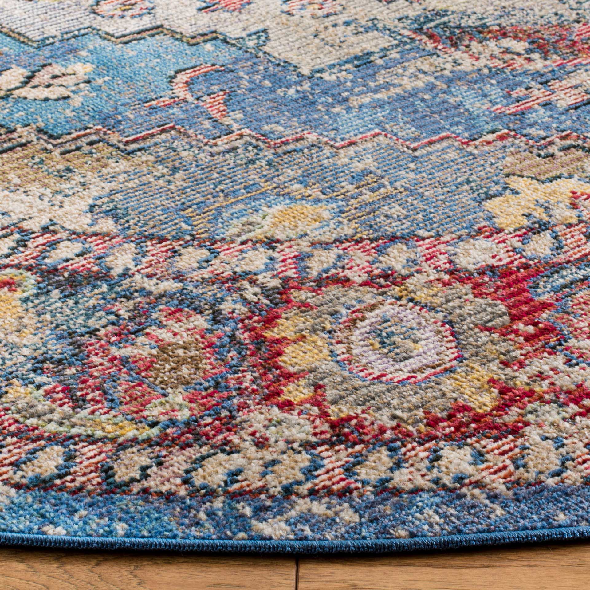 Harmony Blue/Rose Round Rug - Image 2