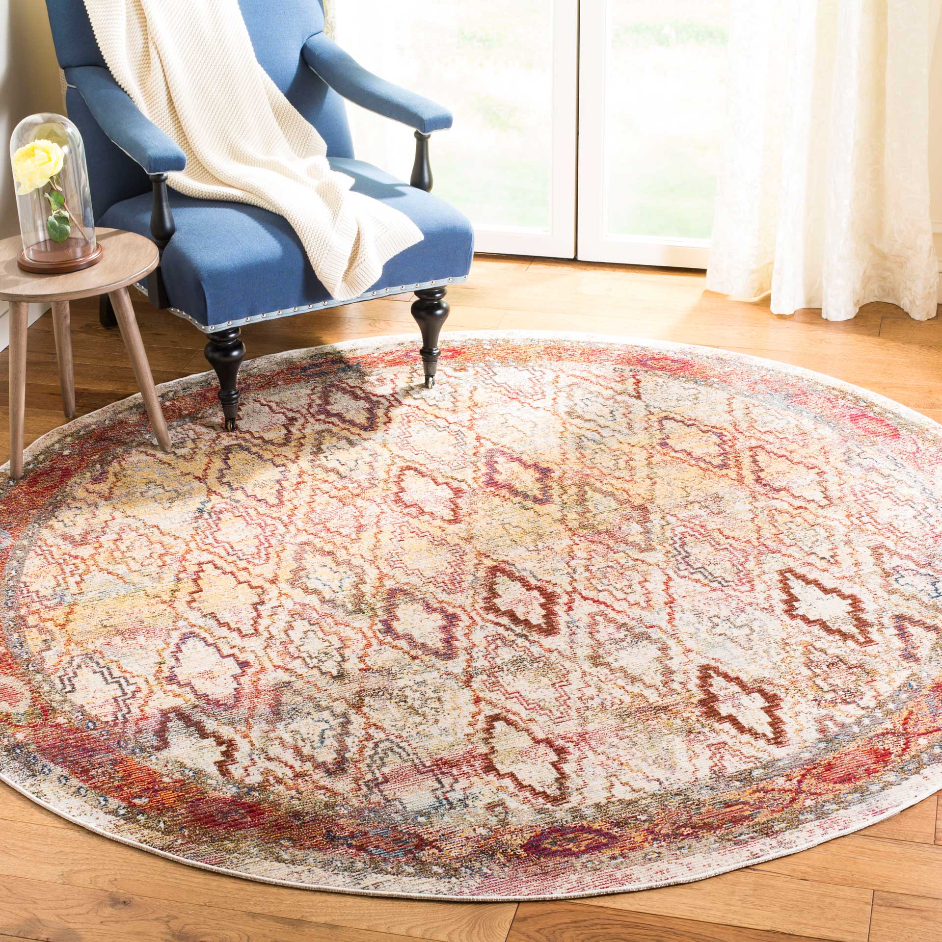 Harmony Cream/Rose Round Rug - Image 3