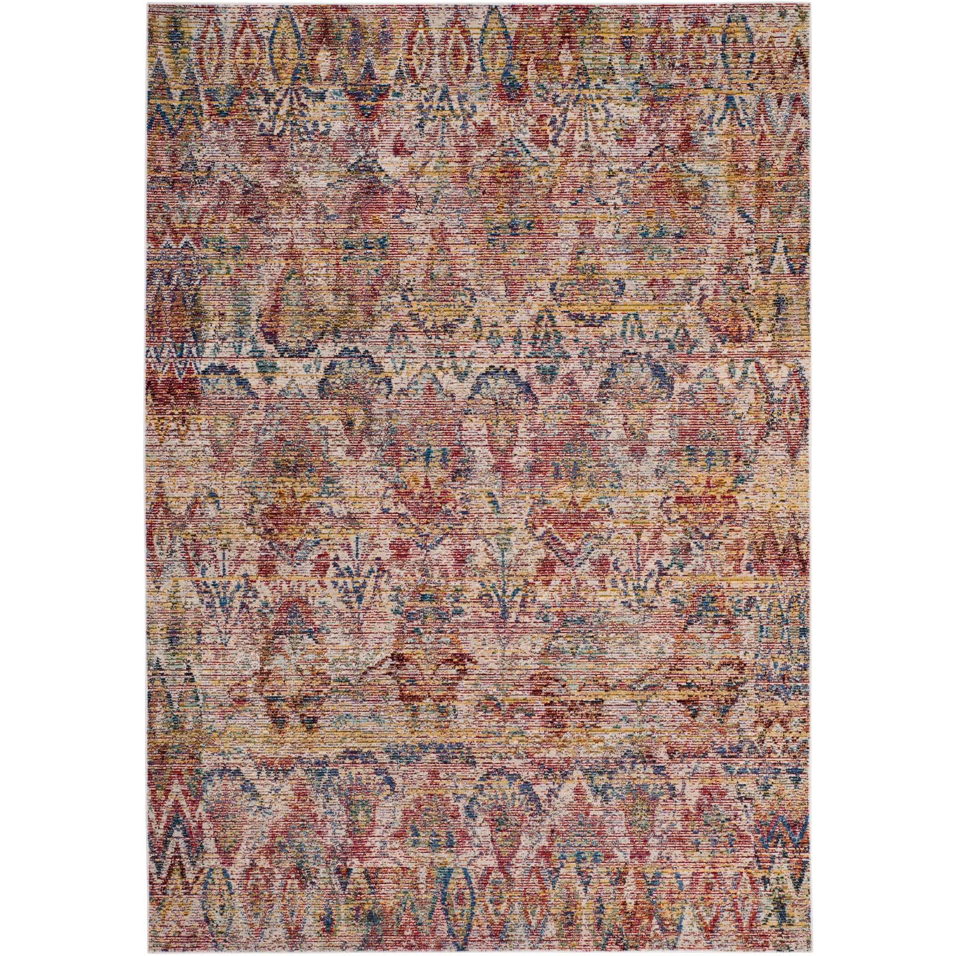 Harmony Ikat Light Gray/Rose Area Rug - Image 2