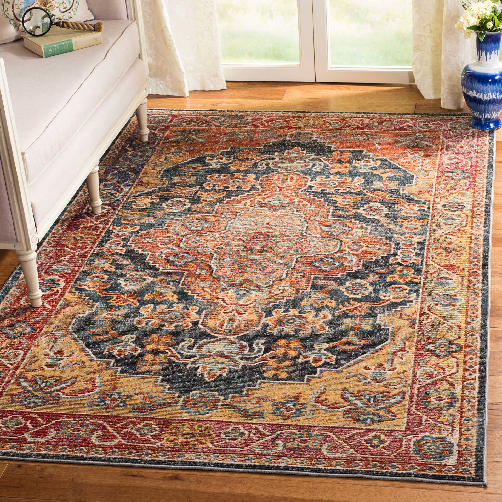 Harmony Navy/Gold Area Rug - Image 4