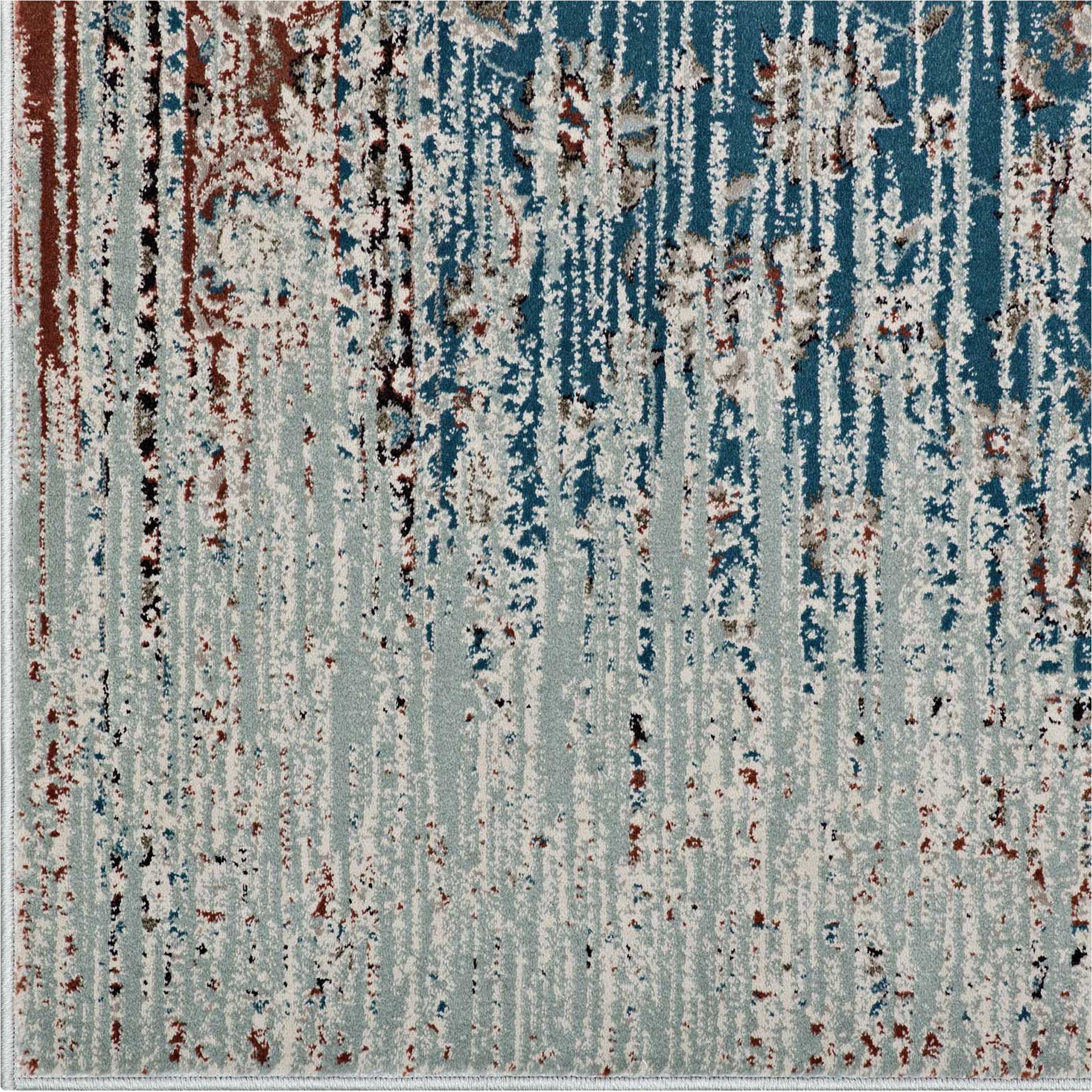 Harvard Area Rug Teal/Beige/Brown - Image 2