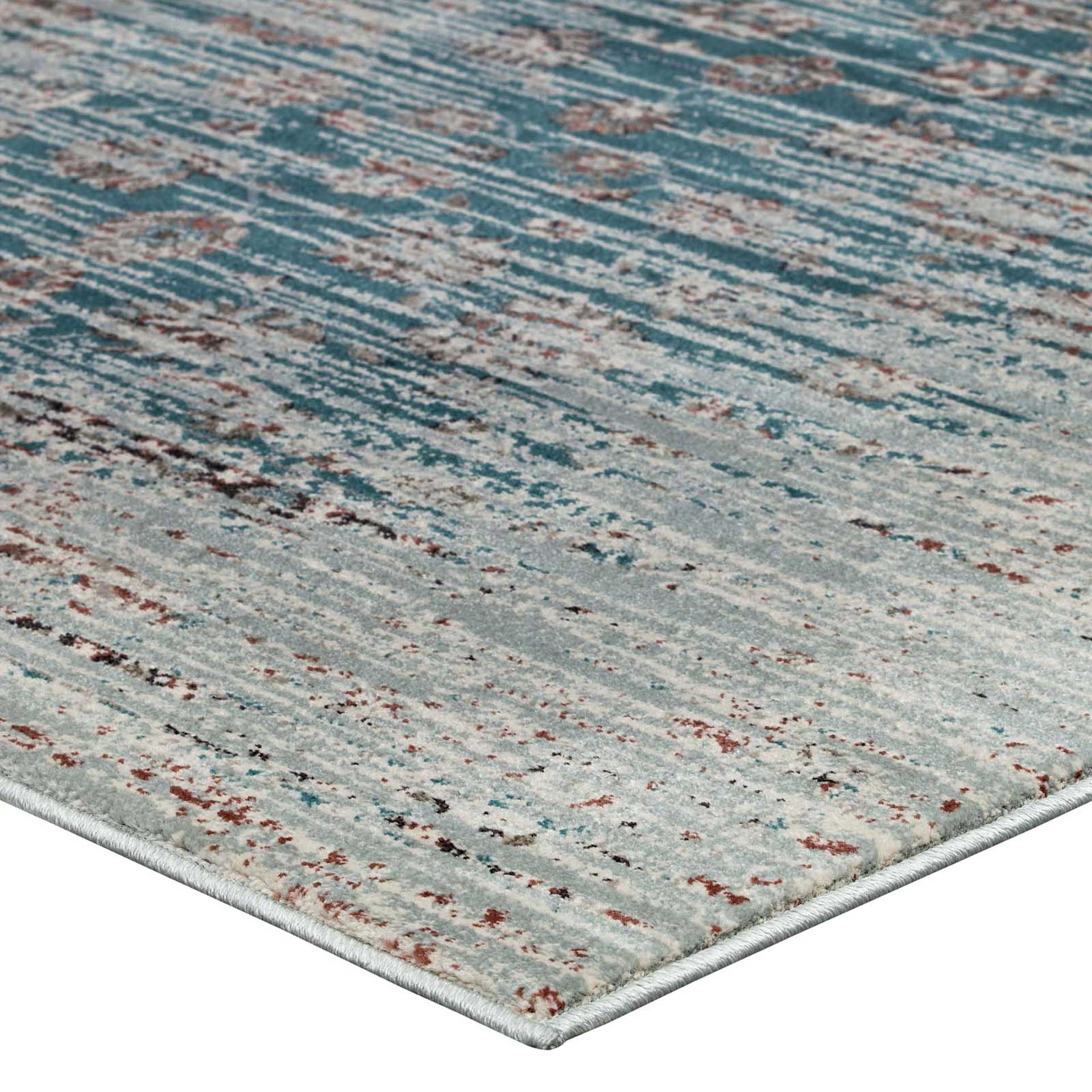 Harvard Area Rug Teal/Beige/Brown - Image 3