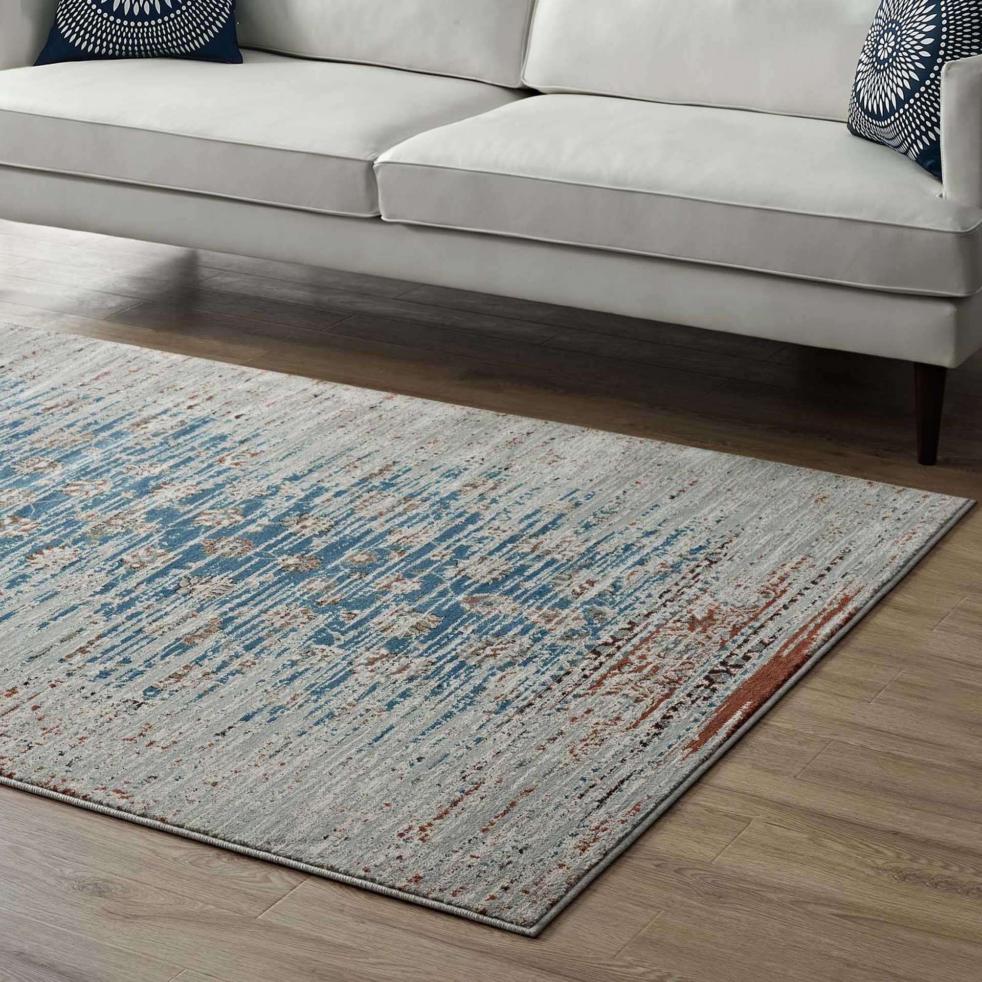 Harvard Area Rug Teal/Beige/Brown - Image 6