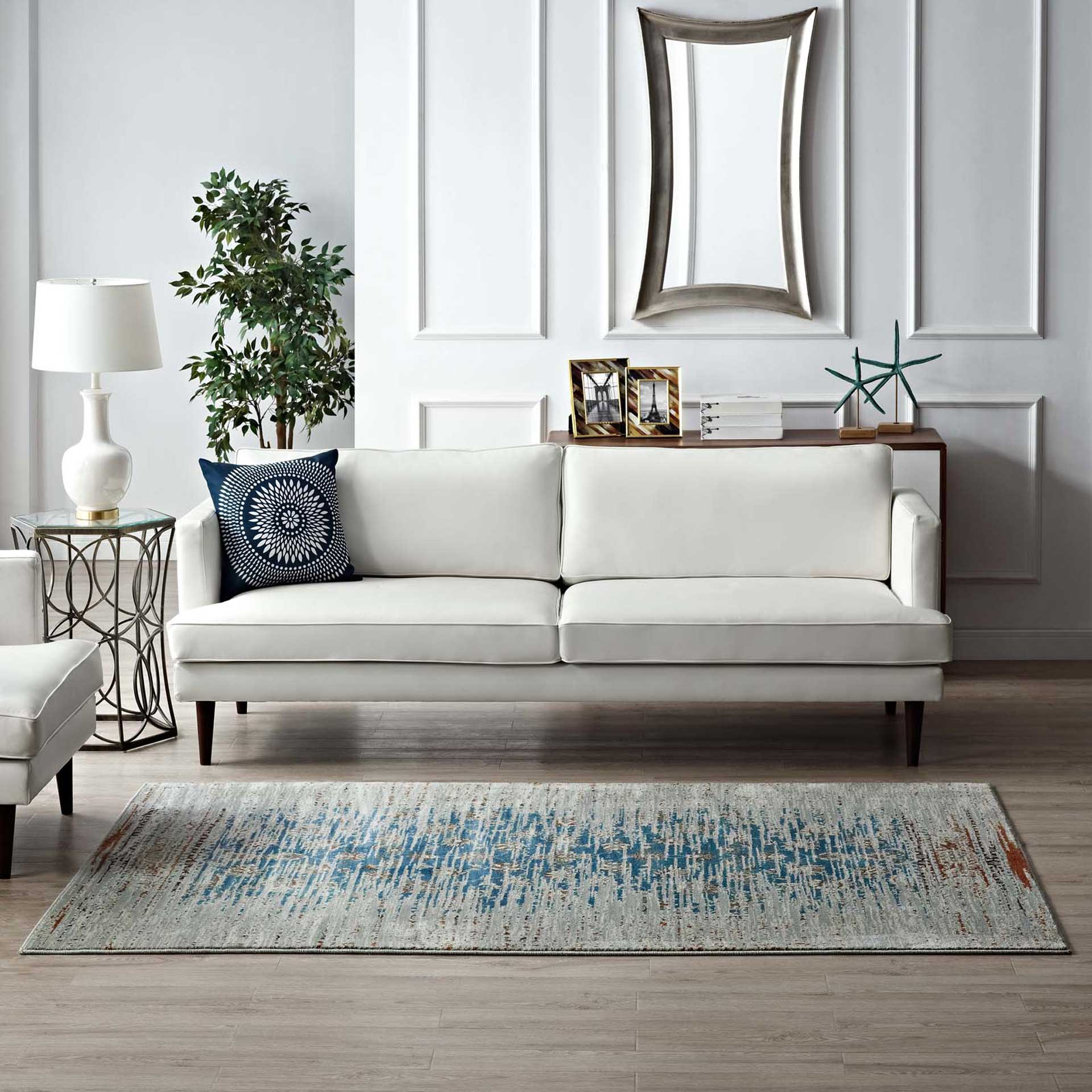 Harvard Area Rug Teal/Beige/Brown - Image 7