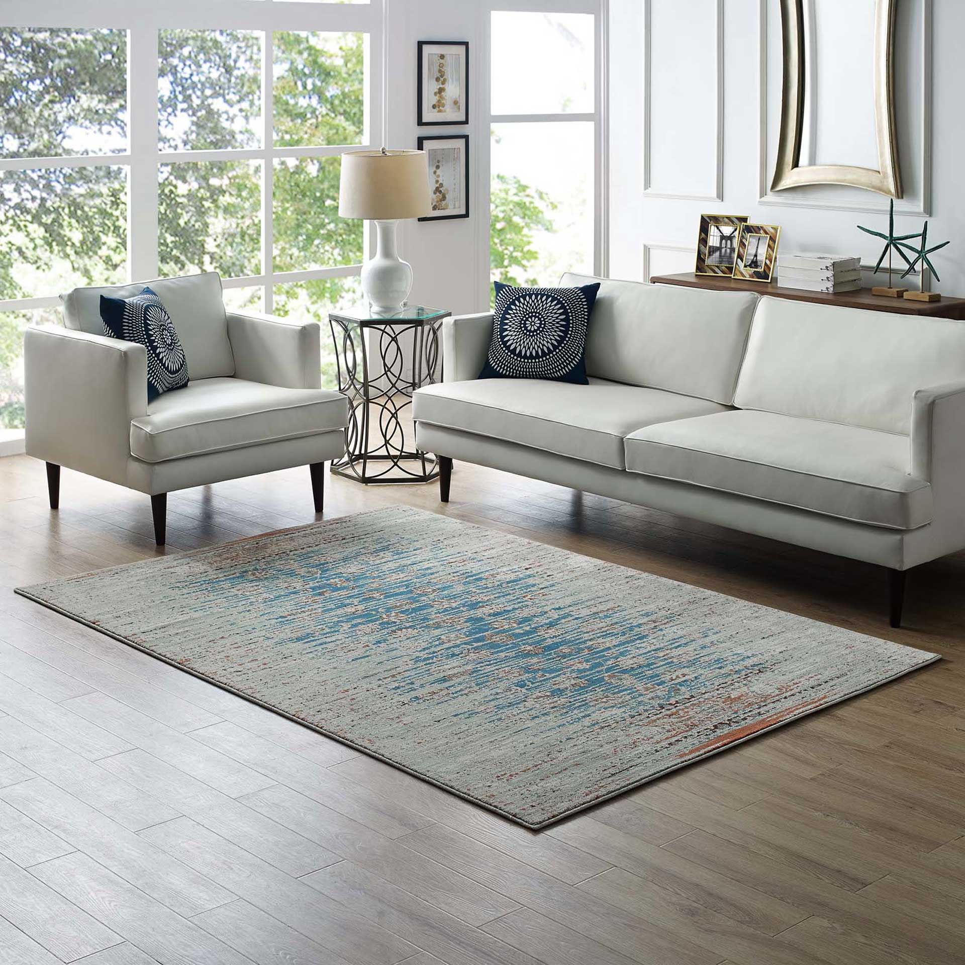 Harvard Area Rug Teal/Beige/Brown - Image 8