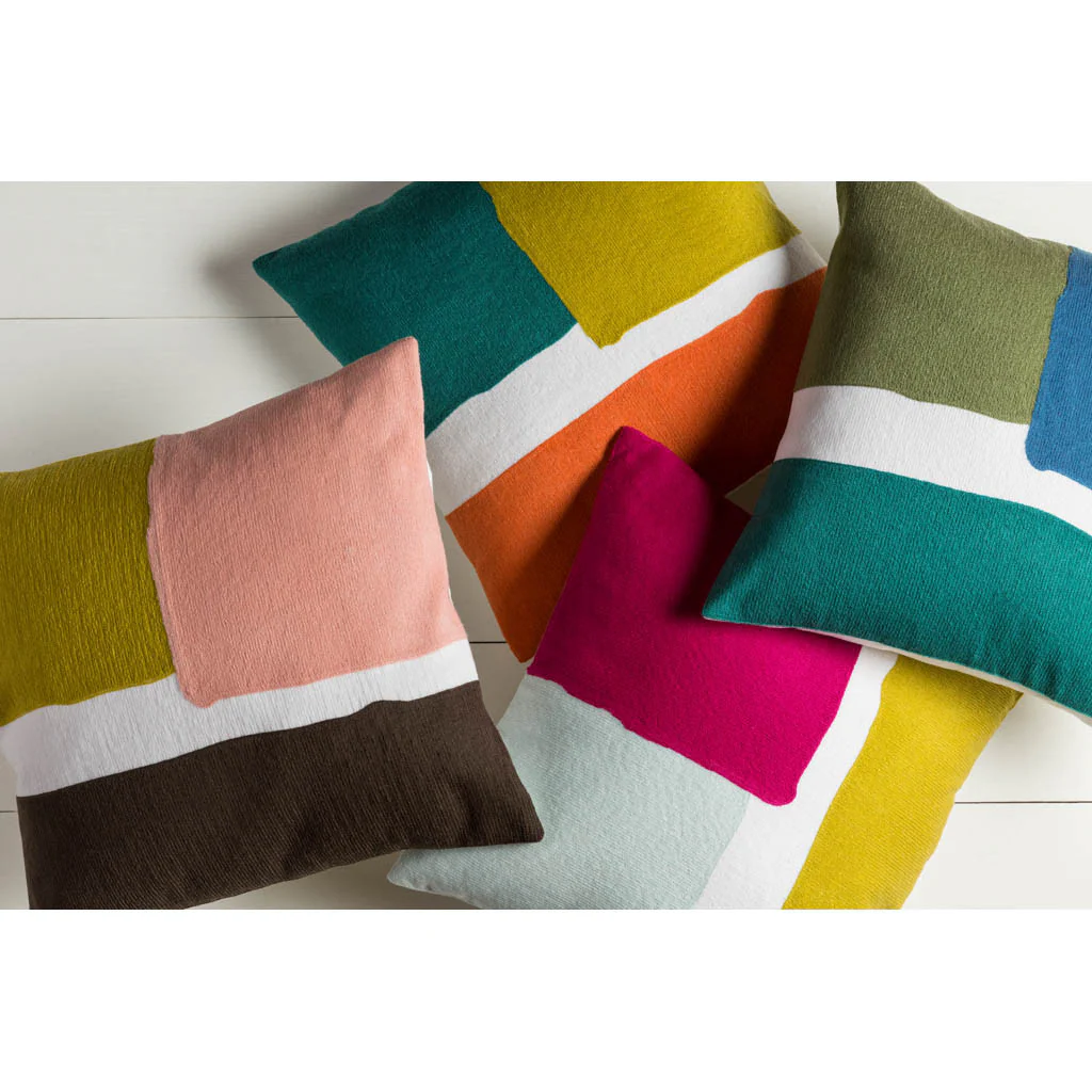 Harvey Gold/Pastel Pink/Chocolate Pillow - Image 2