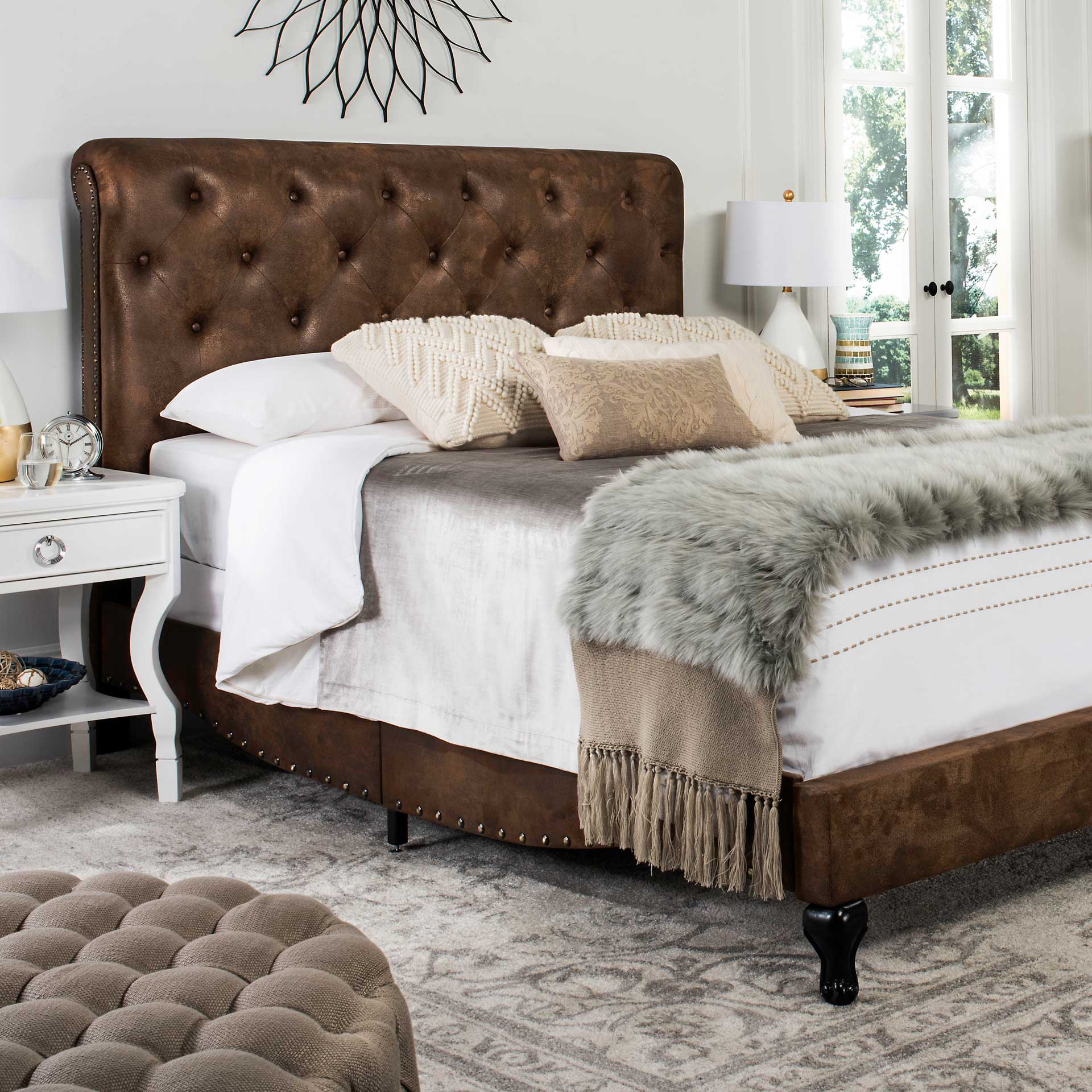 Harvey Upholstered Bed Coffee - Image 6