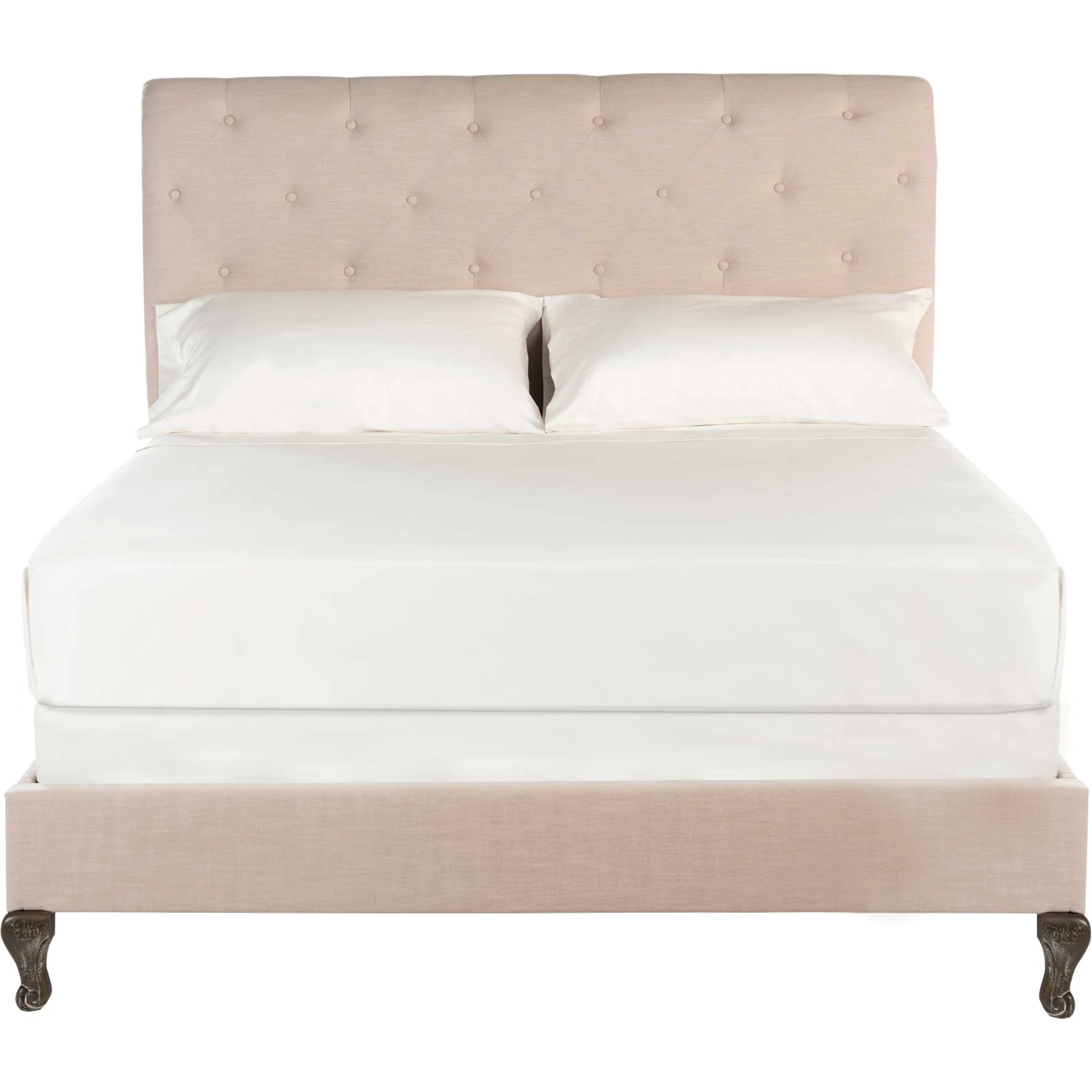 Harvey Upholstered Bed Light Beige - Image 2