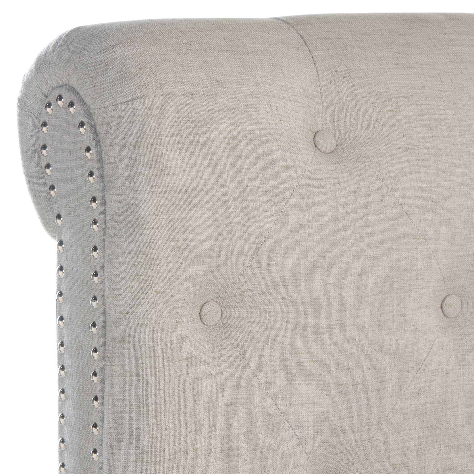 Harvey Upholstered Bed Light Gray - Image 3