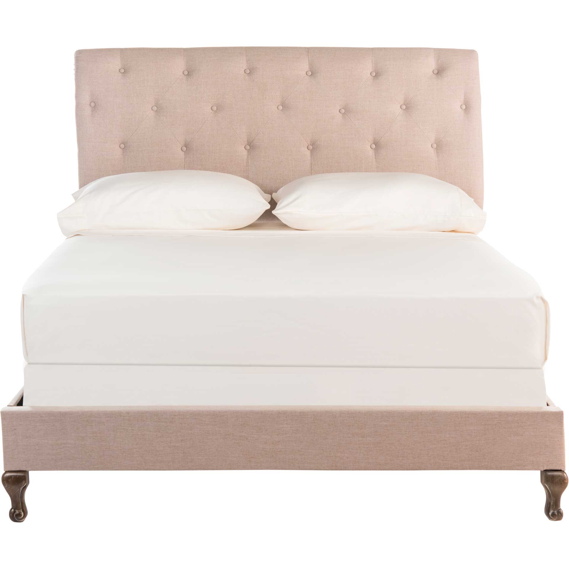 Harvey Upholstered Bed Taupe - Image 2