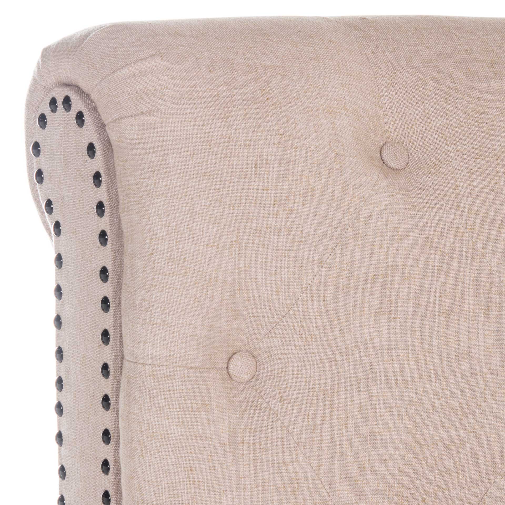 Harvey Upholstered Bed Taupe - Image 3