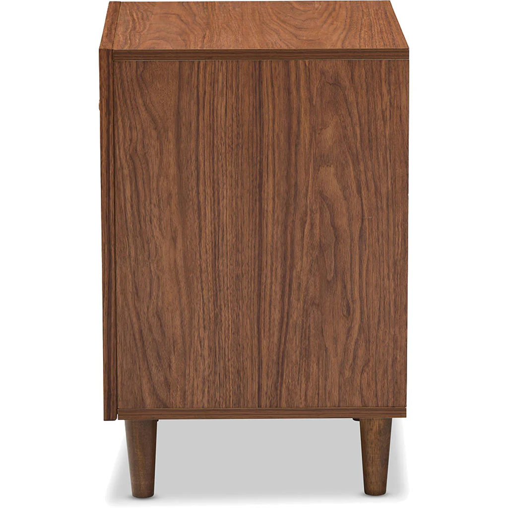Haven Modern Nightstand White/Walnut - Image 3