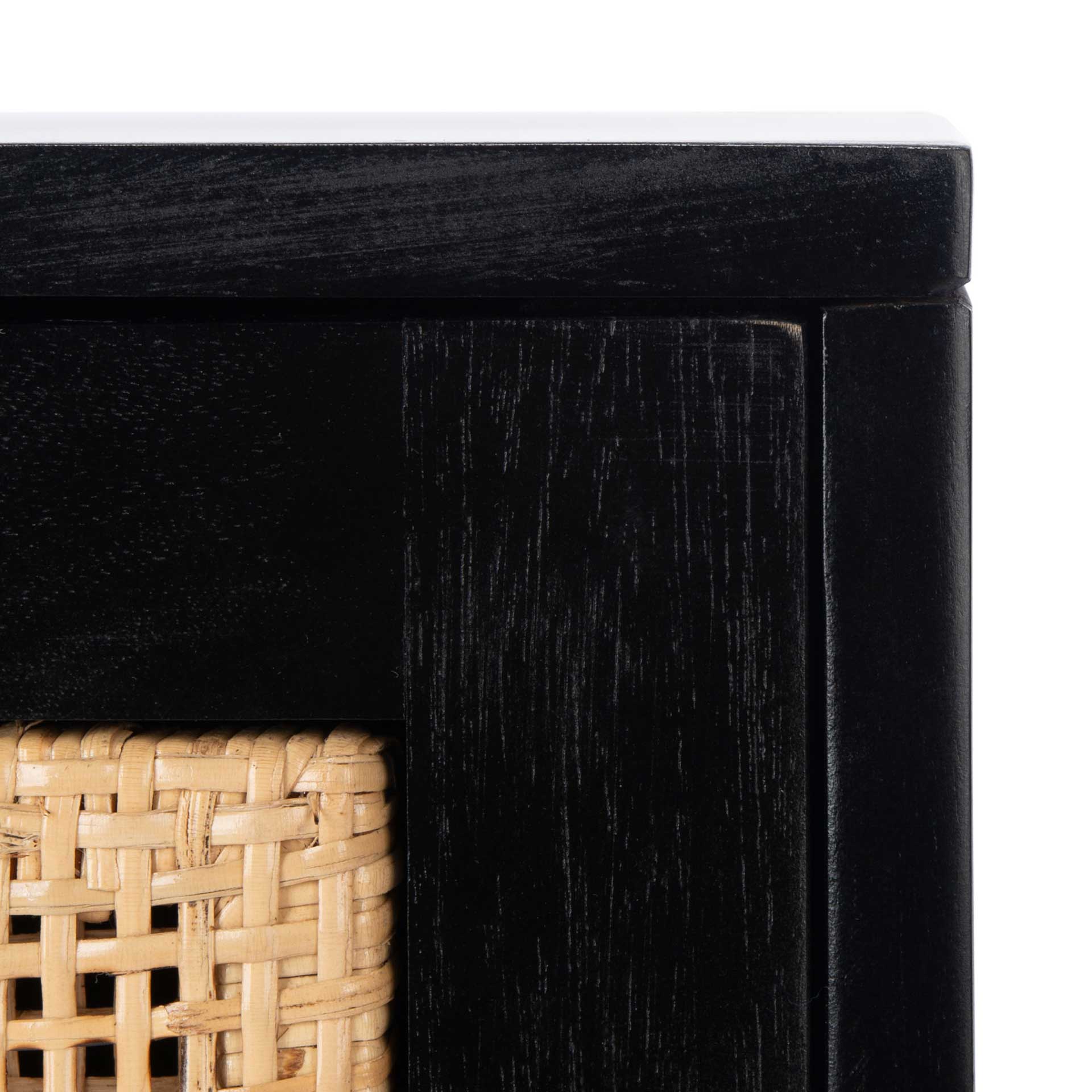 Healy 2 Drawer Nightstand Black/Natural - Image 5