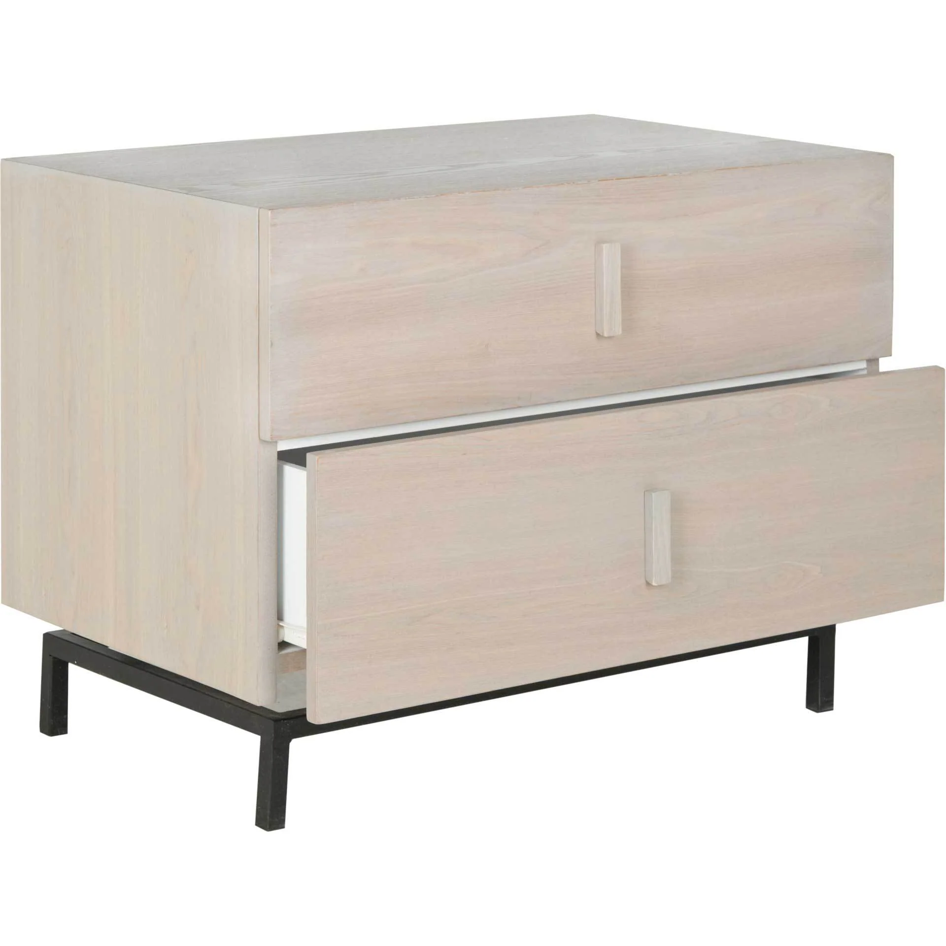 Heaven Lacquer Two Drawer Cabinet Gray - Image 2