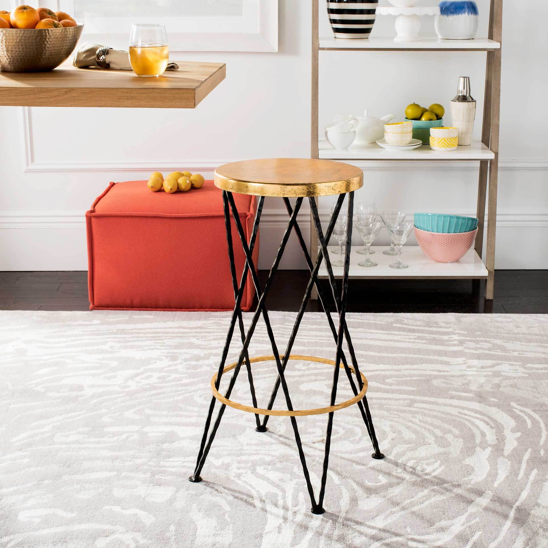 Hector Bar Stool Black/Gold - Image 3