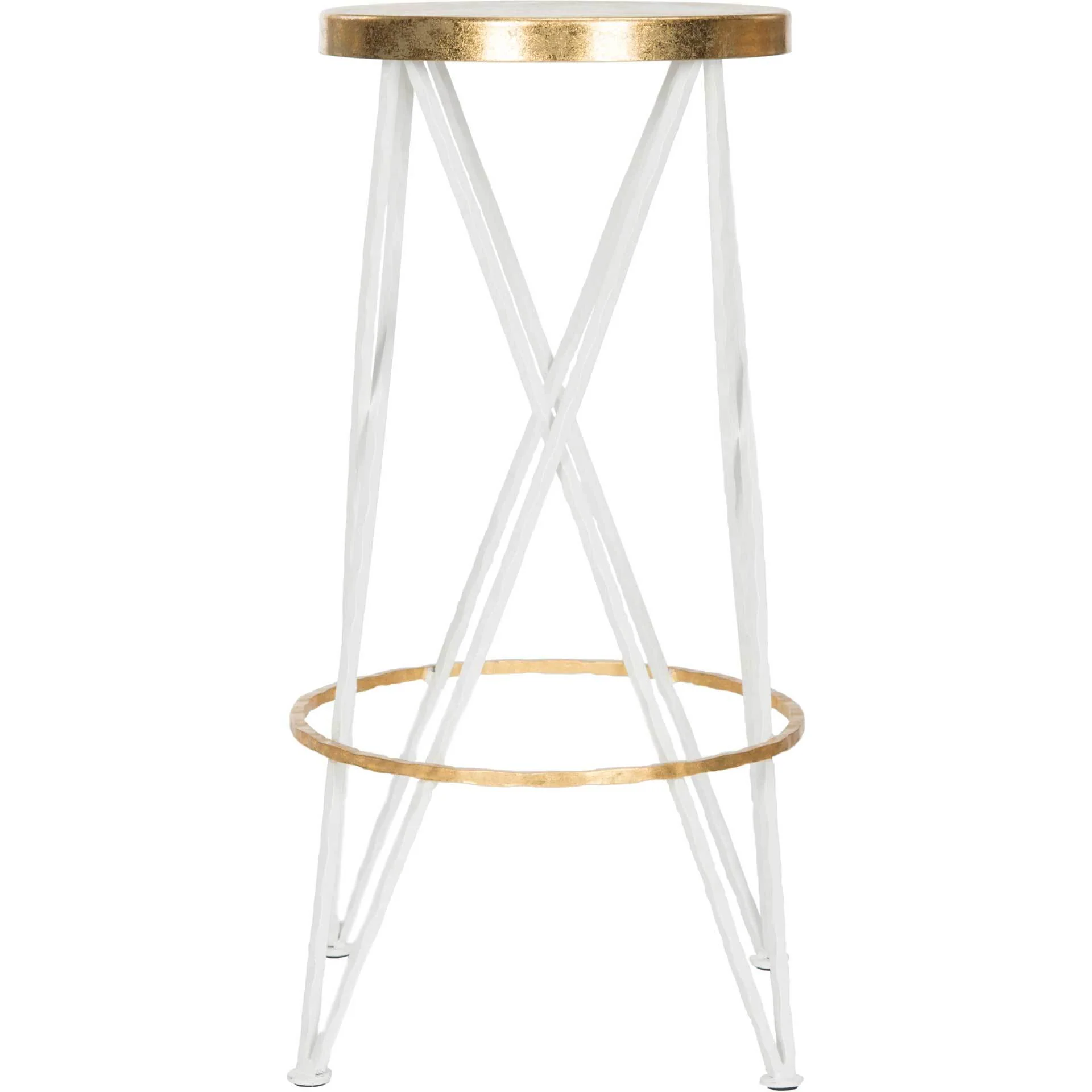 Hector Bar Stool White/Gold - Image 2