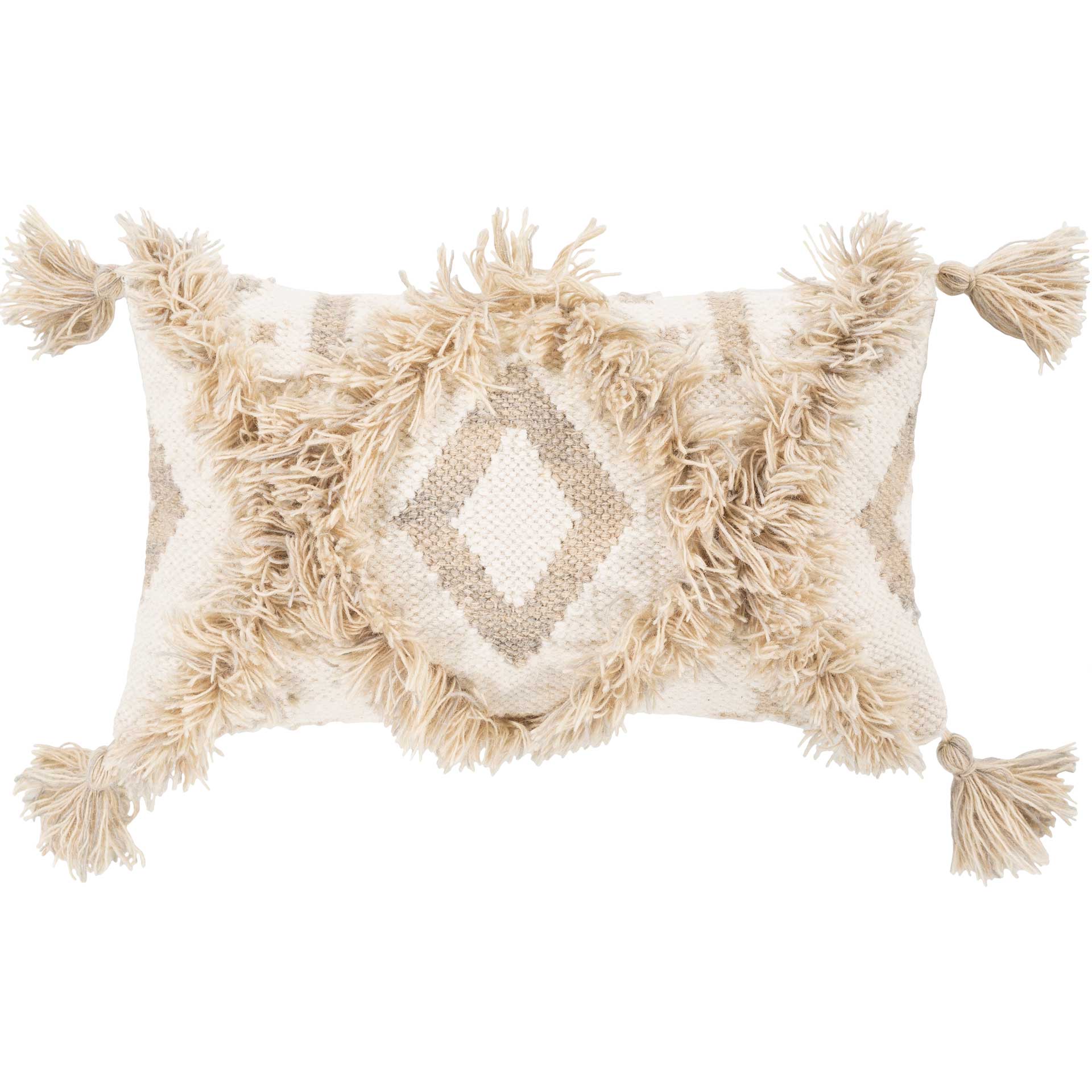 Heidi Pillow Ivory/Khaki/Medium Gray - Image 2