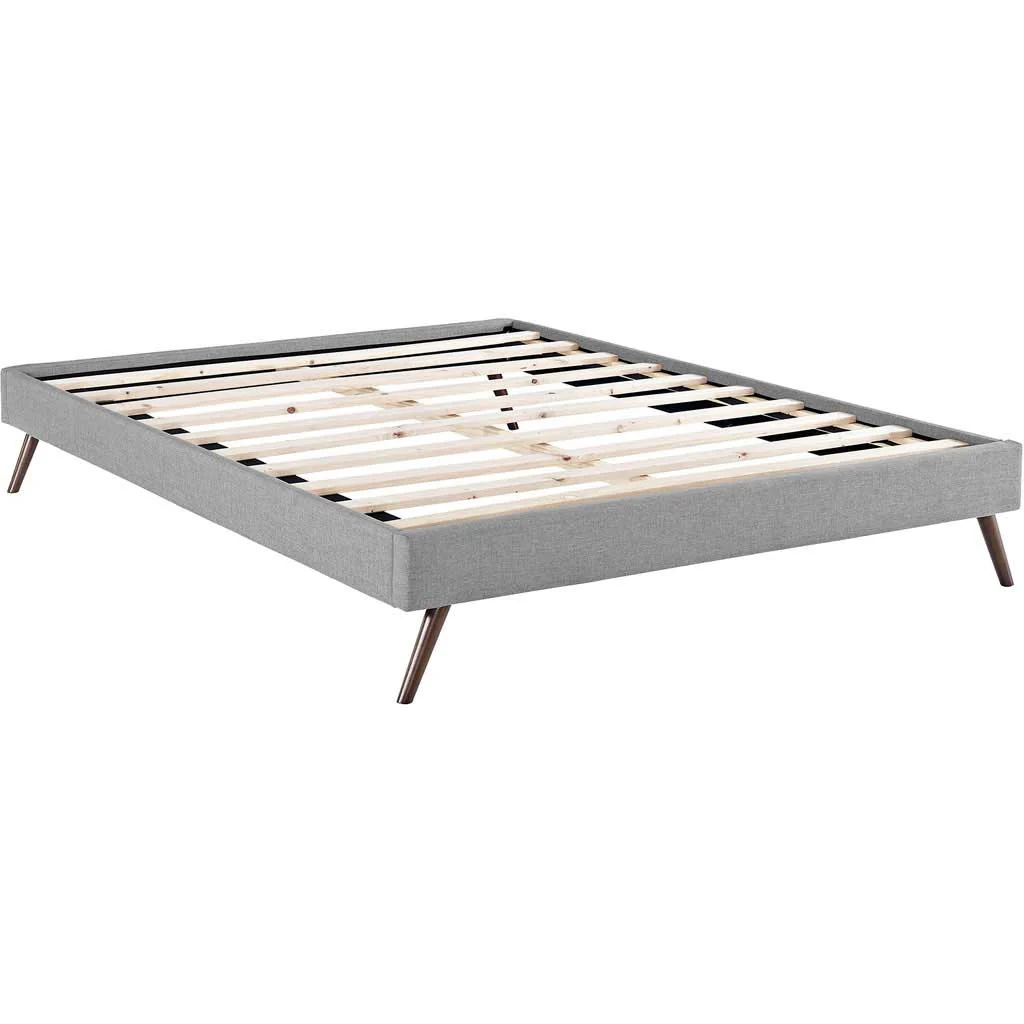 Helena Fabric Bed Light Gray - Image 4