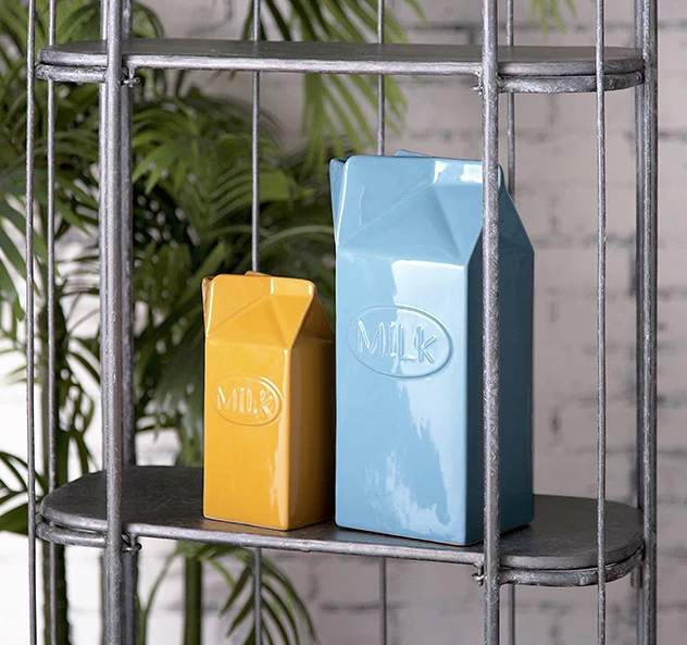 Hempstead Tall Ceramic Milk Carton - Image 2