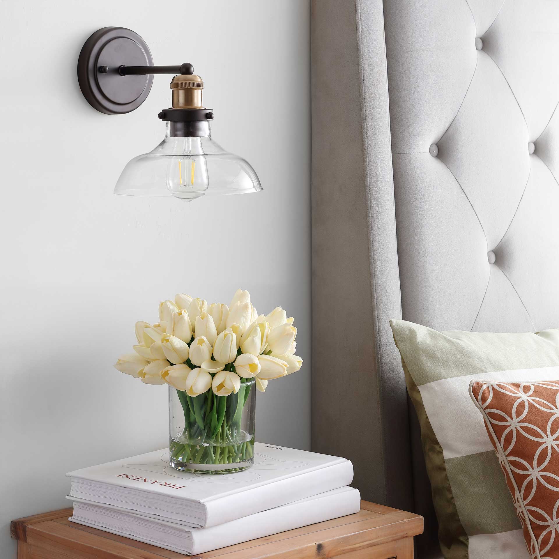Henly Wall Sconce Dark Gray/Brass Gold - Image 3