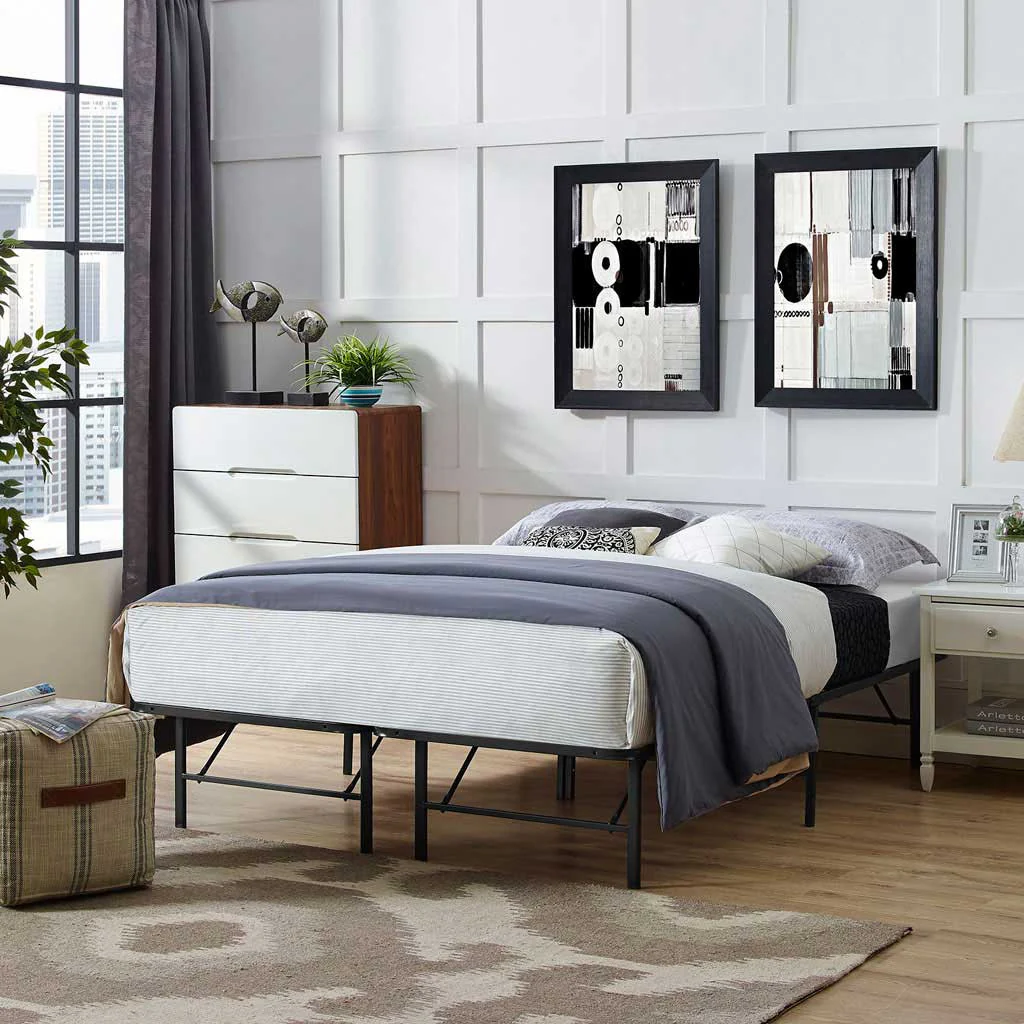 Henry Stainless Steel Bed Brown - Image 6