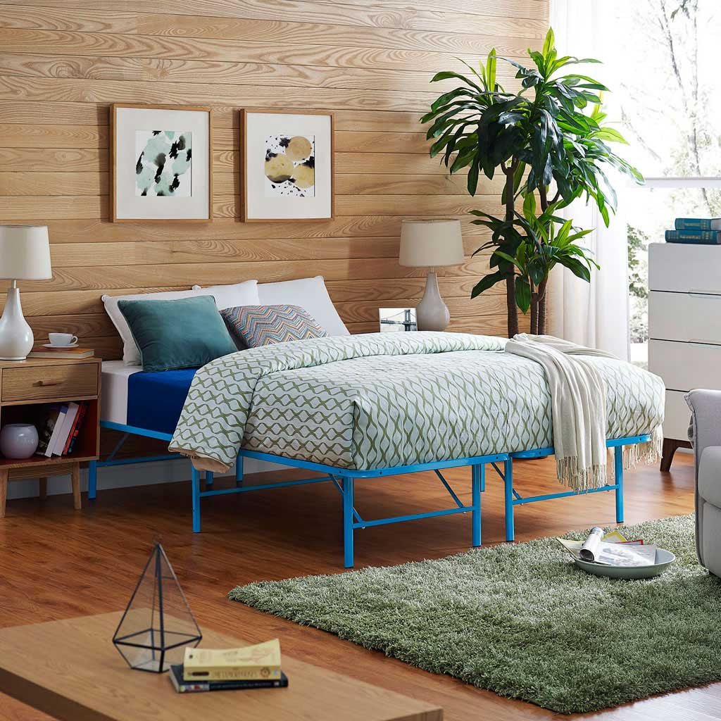 Henry Stainless Steel Bed Light Blue - Image 6