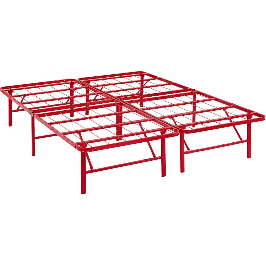 Henry Stainless Steel Bed Red - Image 4