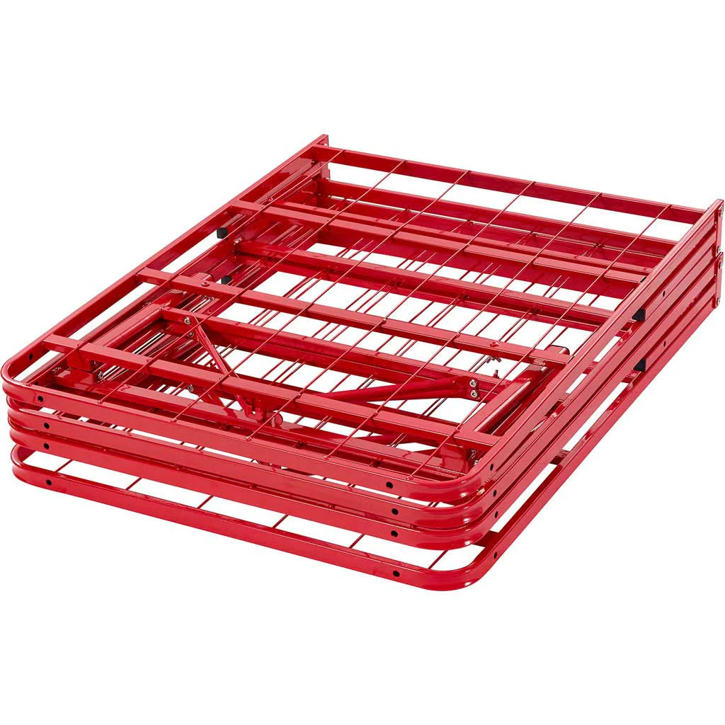 Henry Stainless Steel Bed Red - Image 5