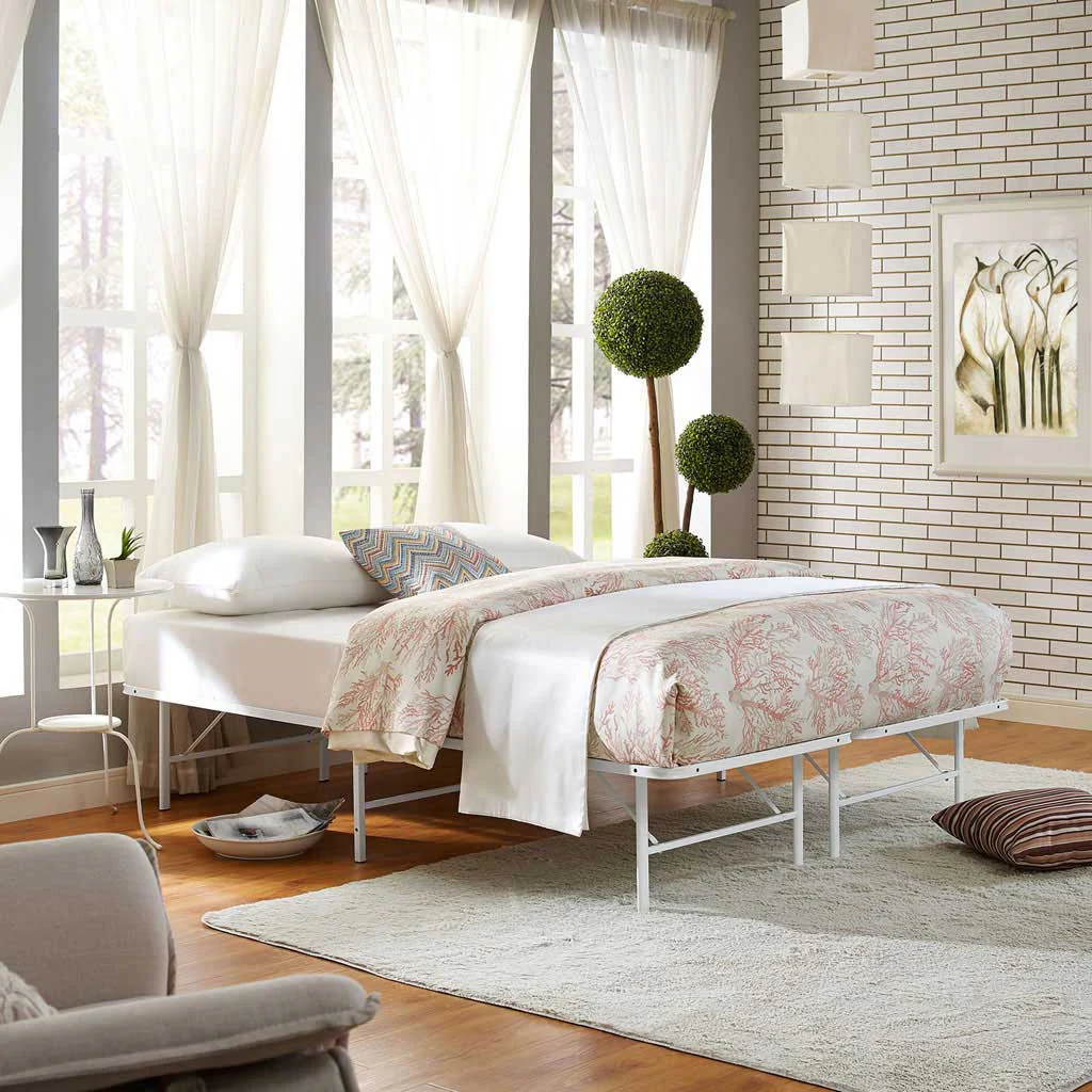 Henry Stainless Steel Bed White - Image 6