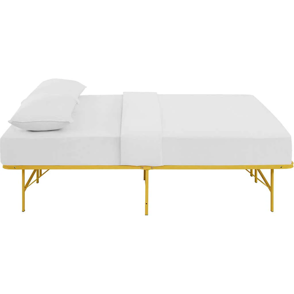 Henry Stainless Steel Bed Yellow - Image 2