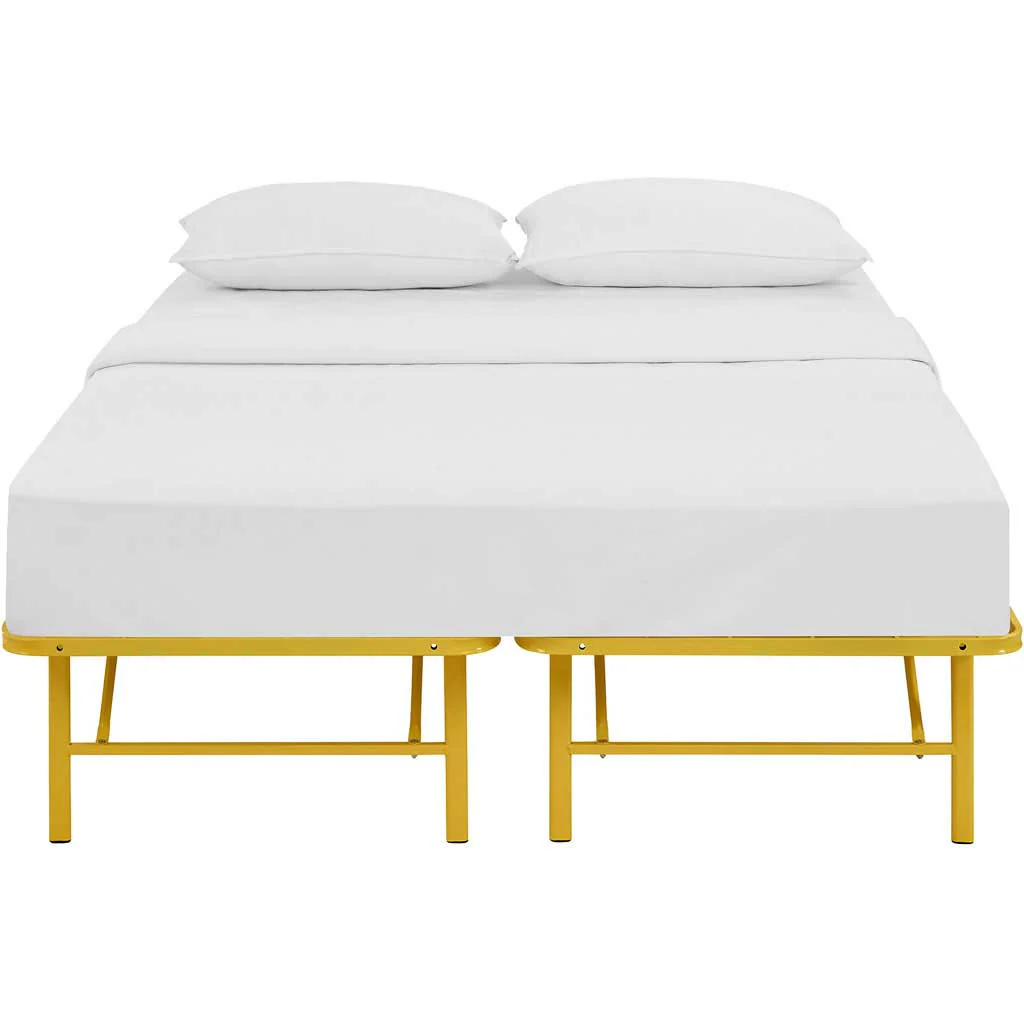 Henry Stainless Steel Bed Yellow - Image 3