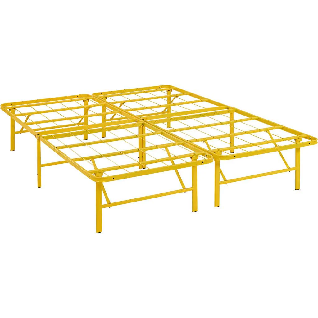 Henry Stainless Steel Bed Yellow - Image 4