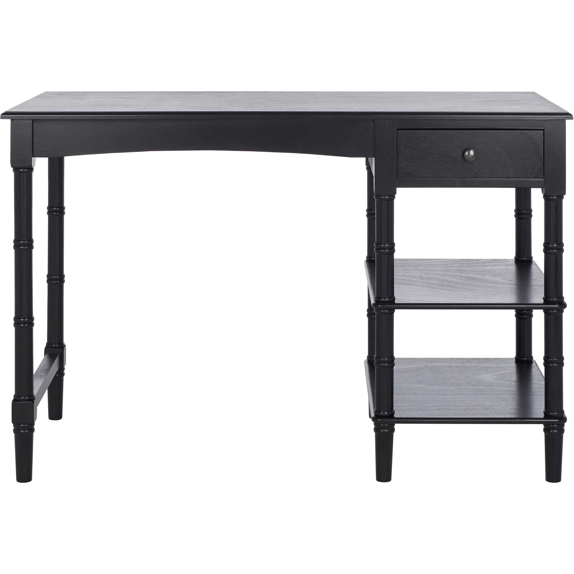 Hermina 1 Drawer 2 Shelf Desk Black - Image 2