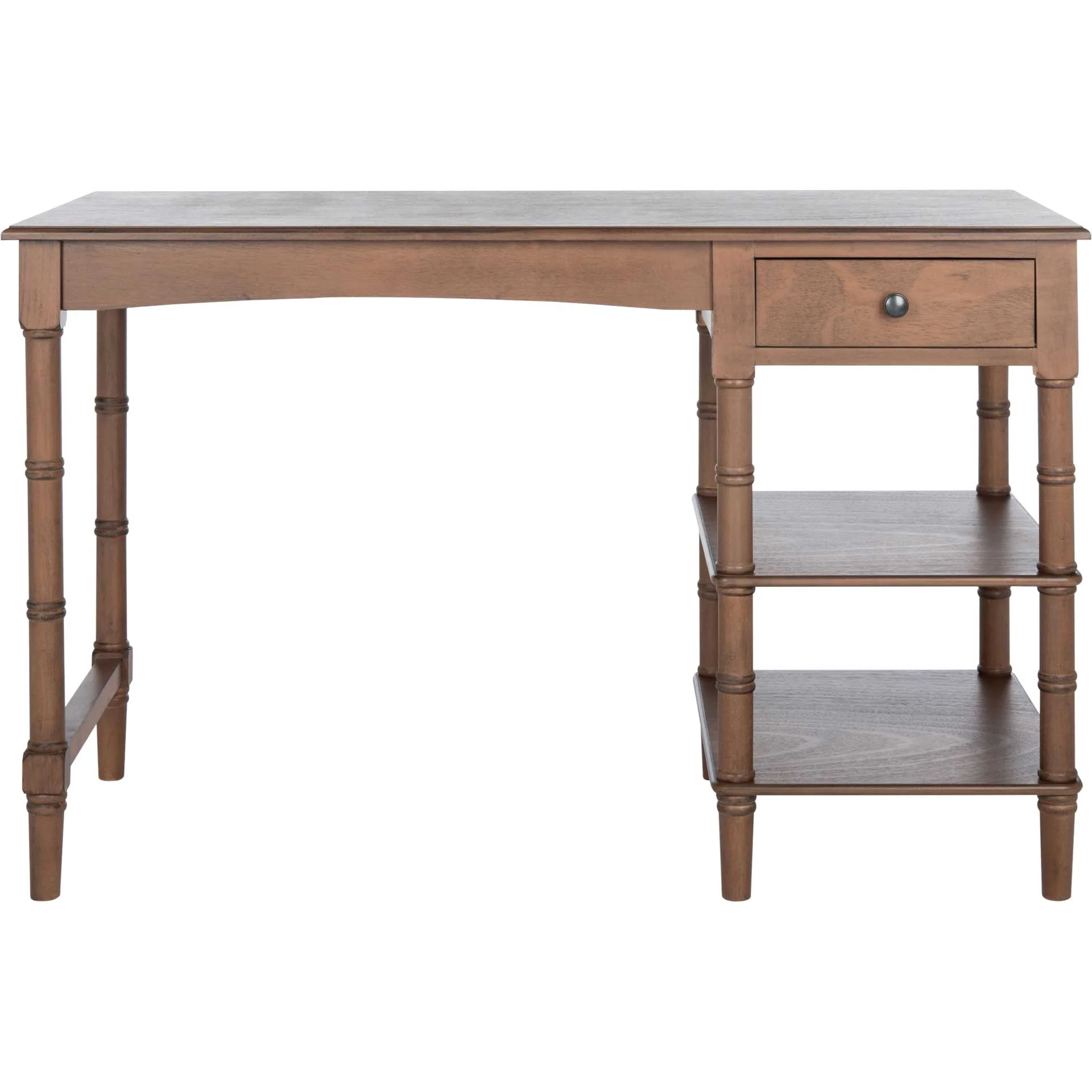 Hermina 1 Drawer 2 Shelf Desk Brown - Image 2
